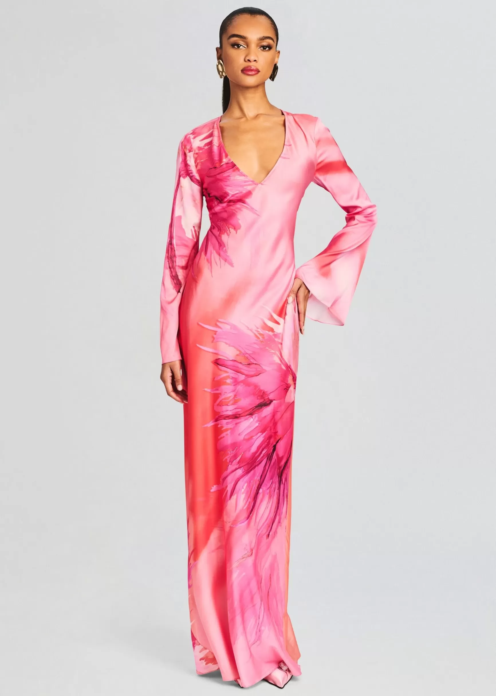 Trending*Retrofete Abira Long Dress Pink