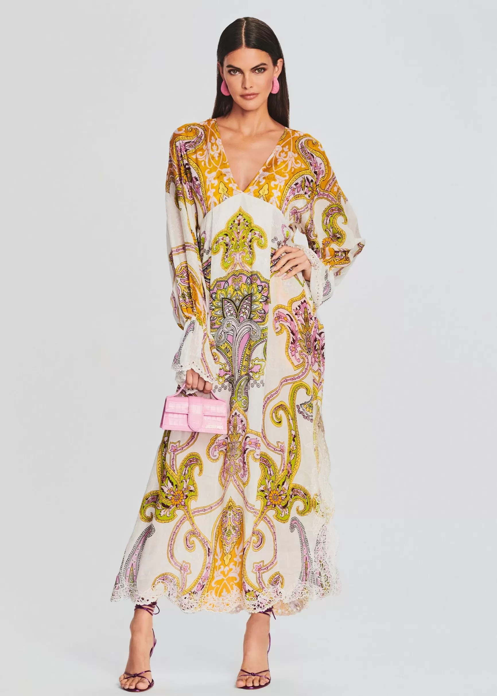 Honeymoon Looks*Retrofete Agra Kaftan Off White