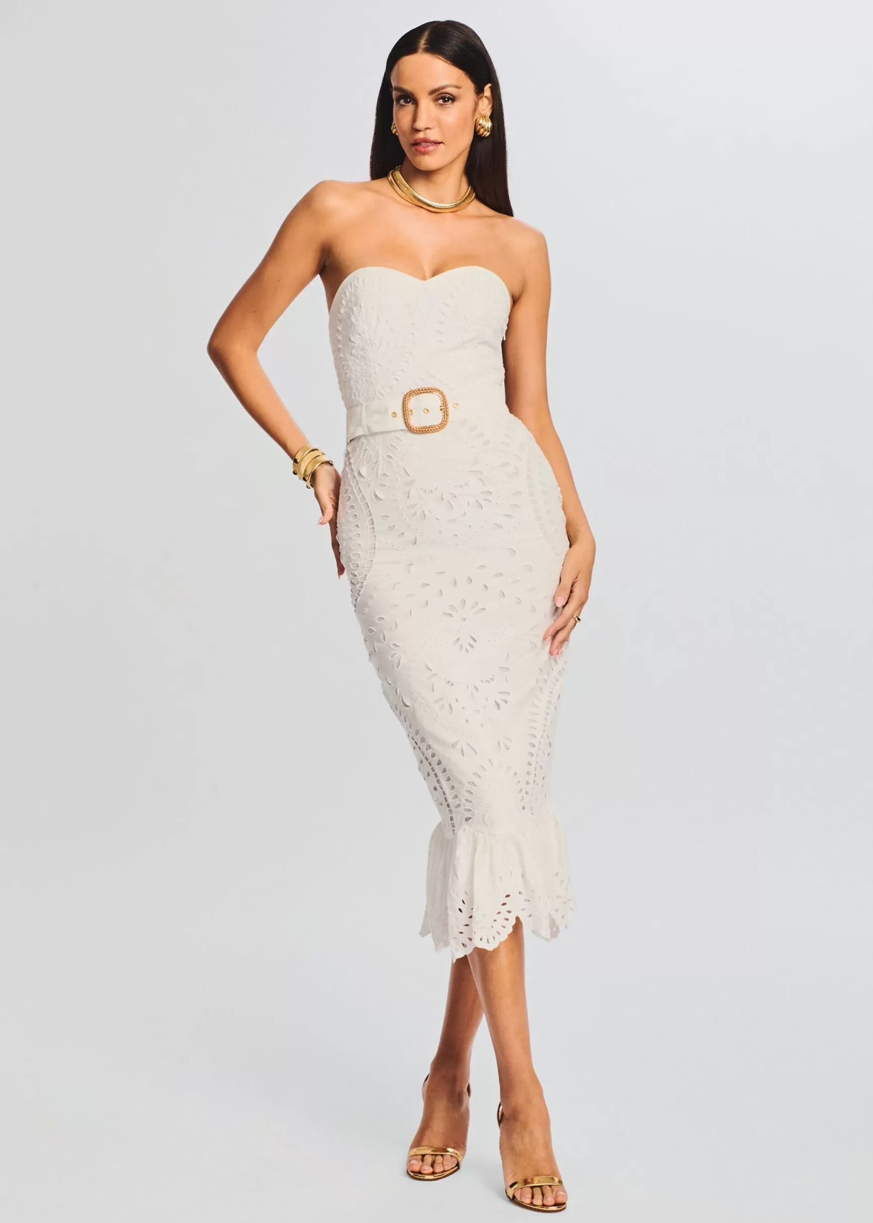 Midi*Retrofete Aisha Midi Dress White