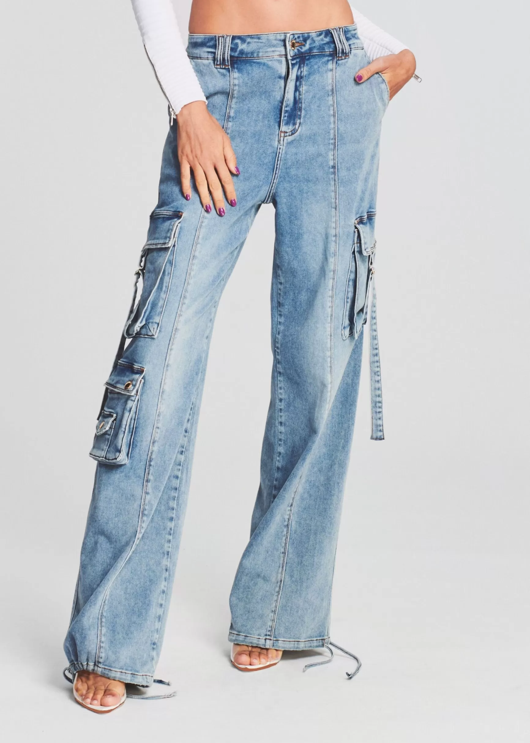Bottoms*Retrofete Alejandra Cargo Pant Vintage Celeste