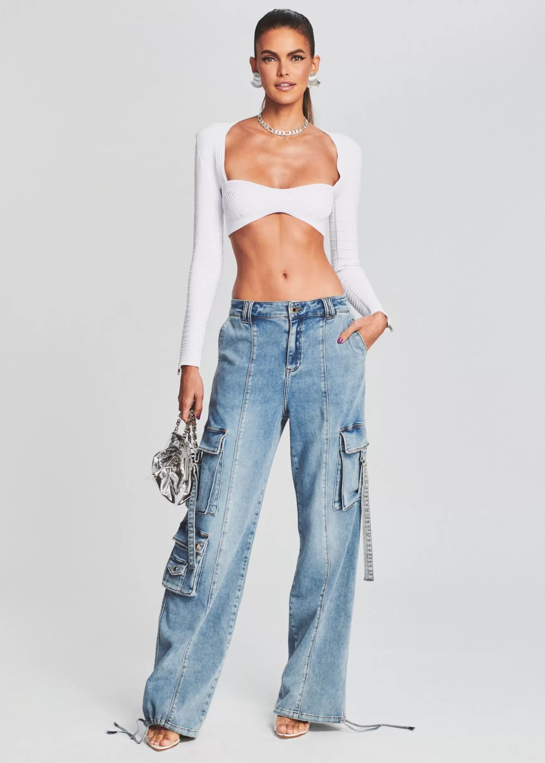 Bottoms*Retrofete Alejandra Cargo Pant Vintage Celeste
