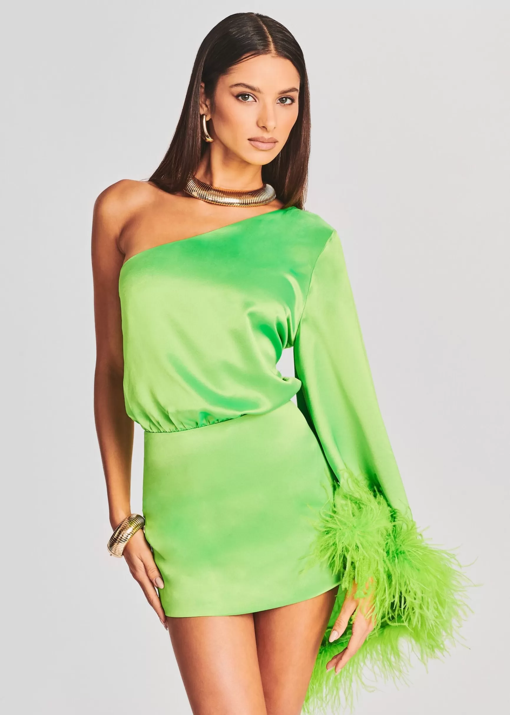 Guest Of*Retrofete Allegra Dress Lime Punch