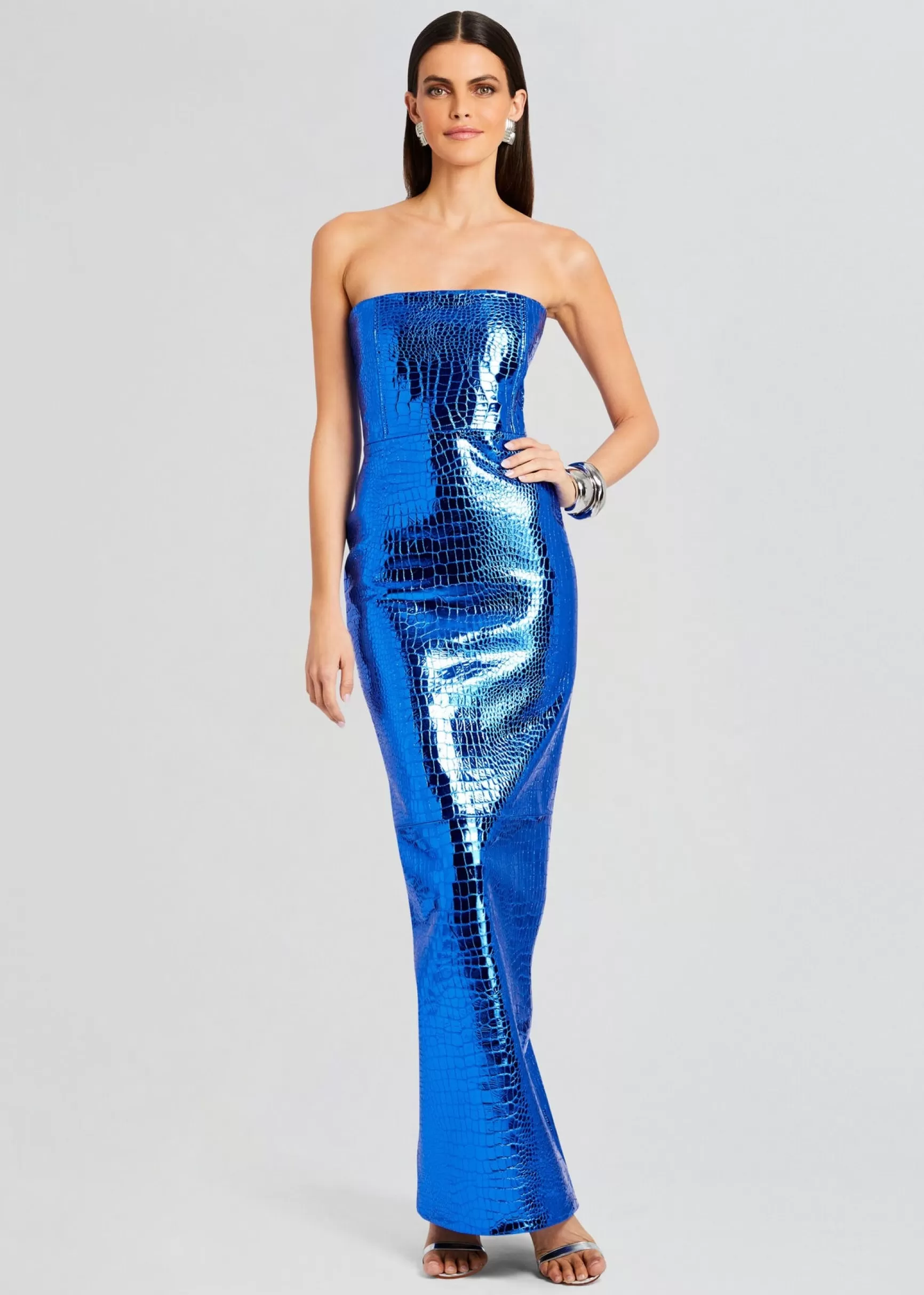 Guest Of*Retrofete Allure Leather Dress Tropical Blue