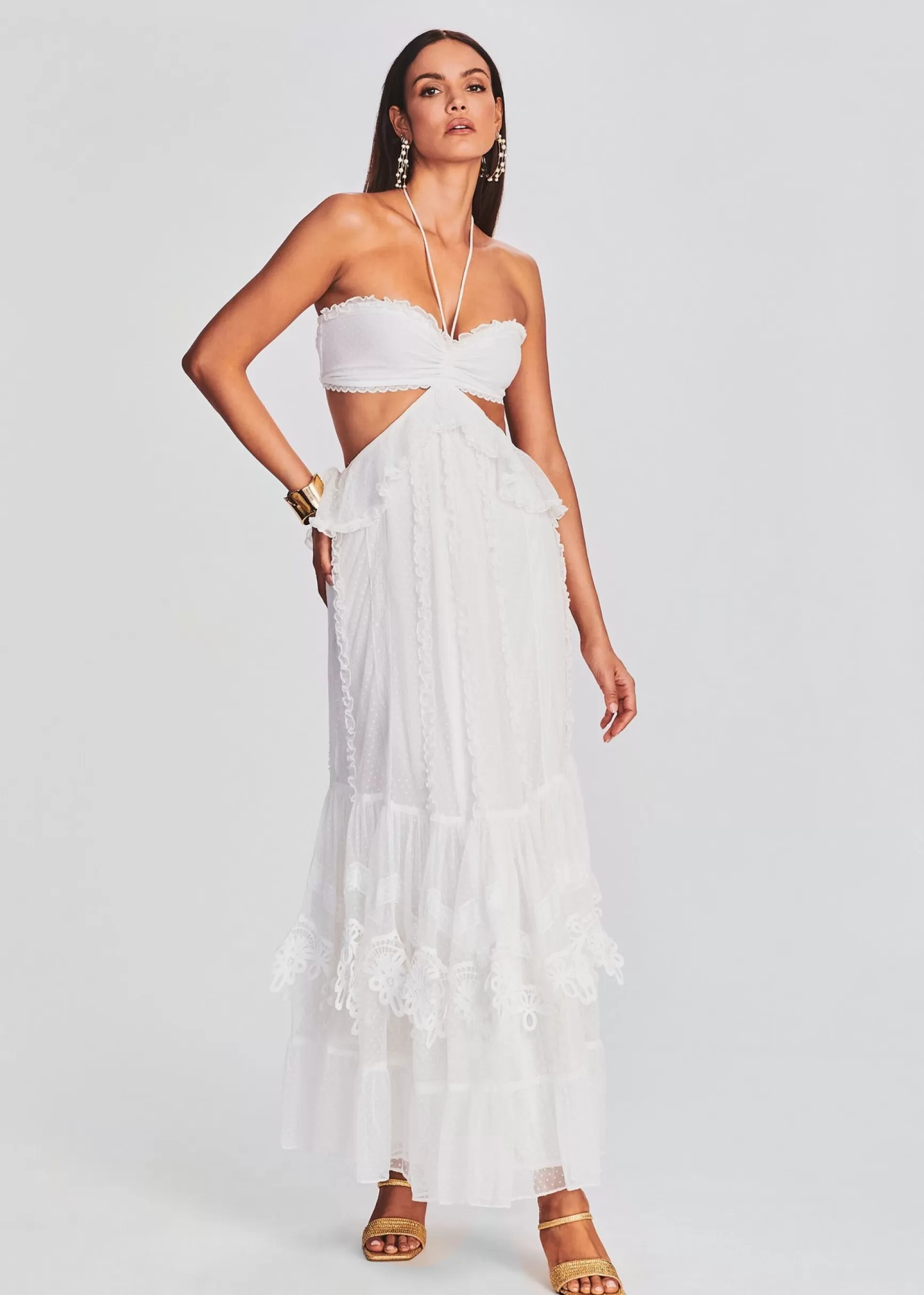 Rehearsal Dinner*Retrofete Ame Long Dress Off White