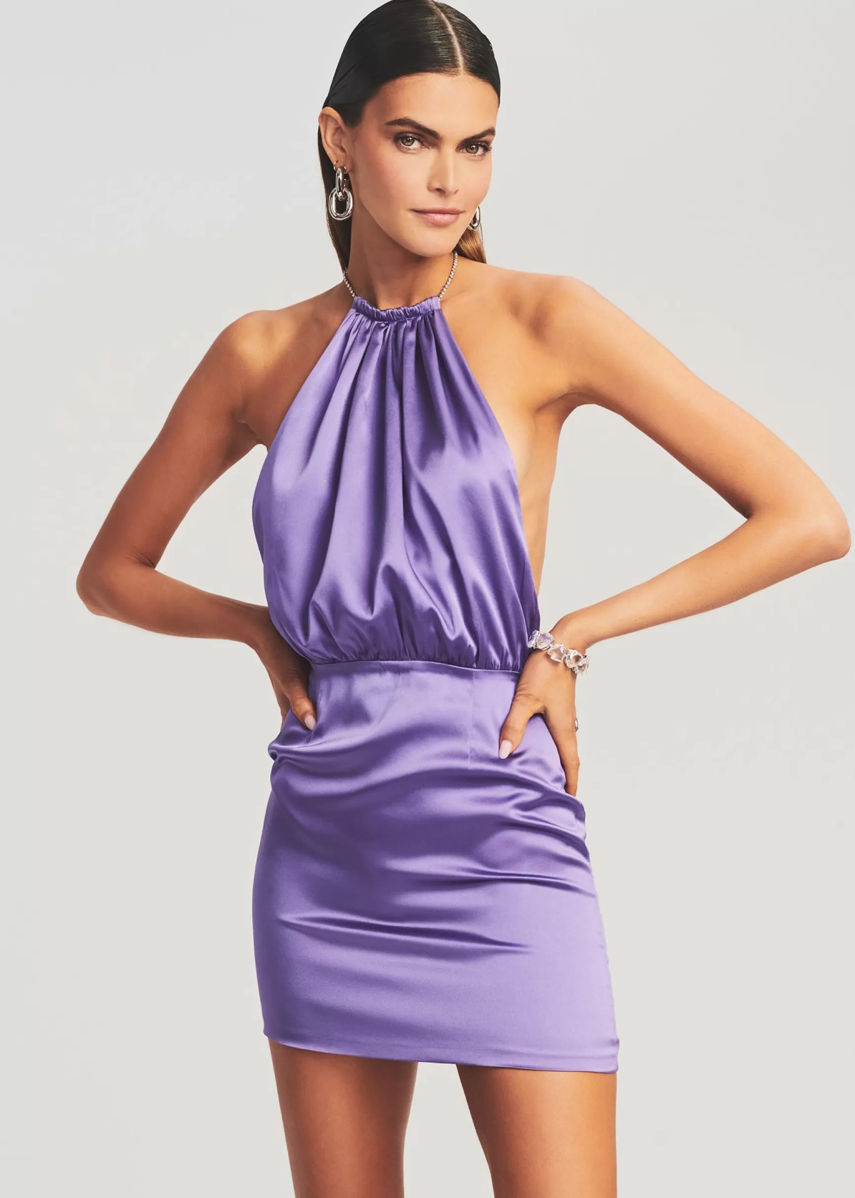 RETROFÊTE*Retrofete Anahita Silk Dress Violet