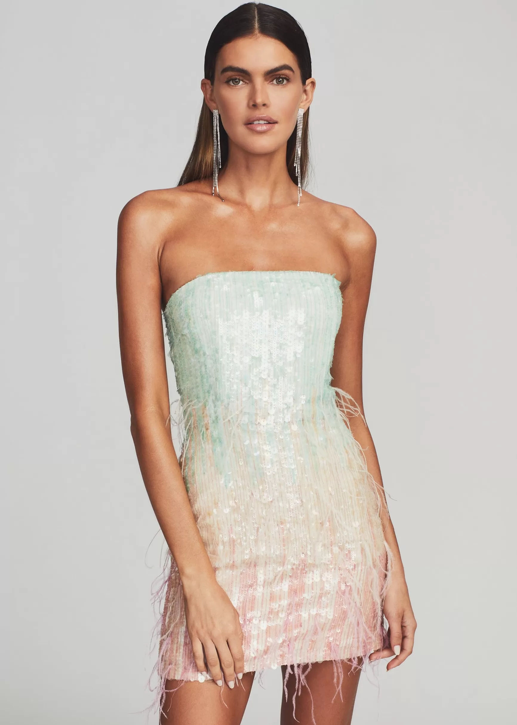 Guest Of*Retrofete Anastasia Sequin Dress Feather