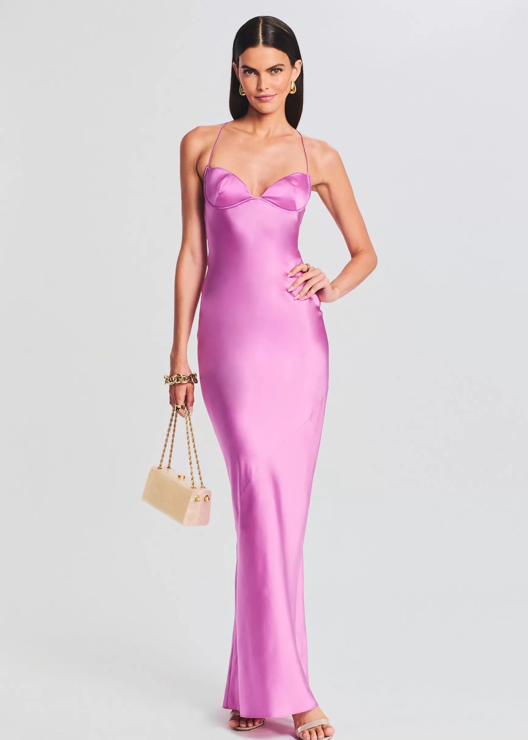 Bridal Party*Retrofete Andie Silk Gown Rose Bud