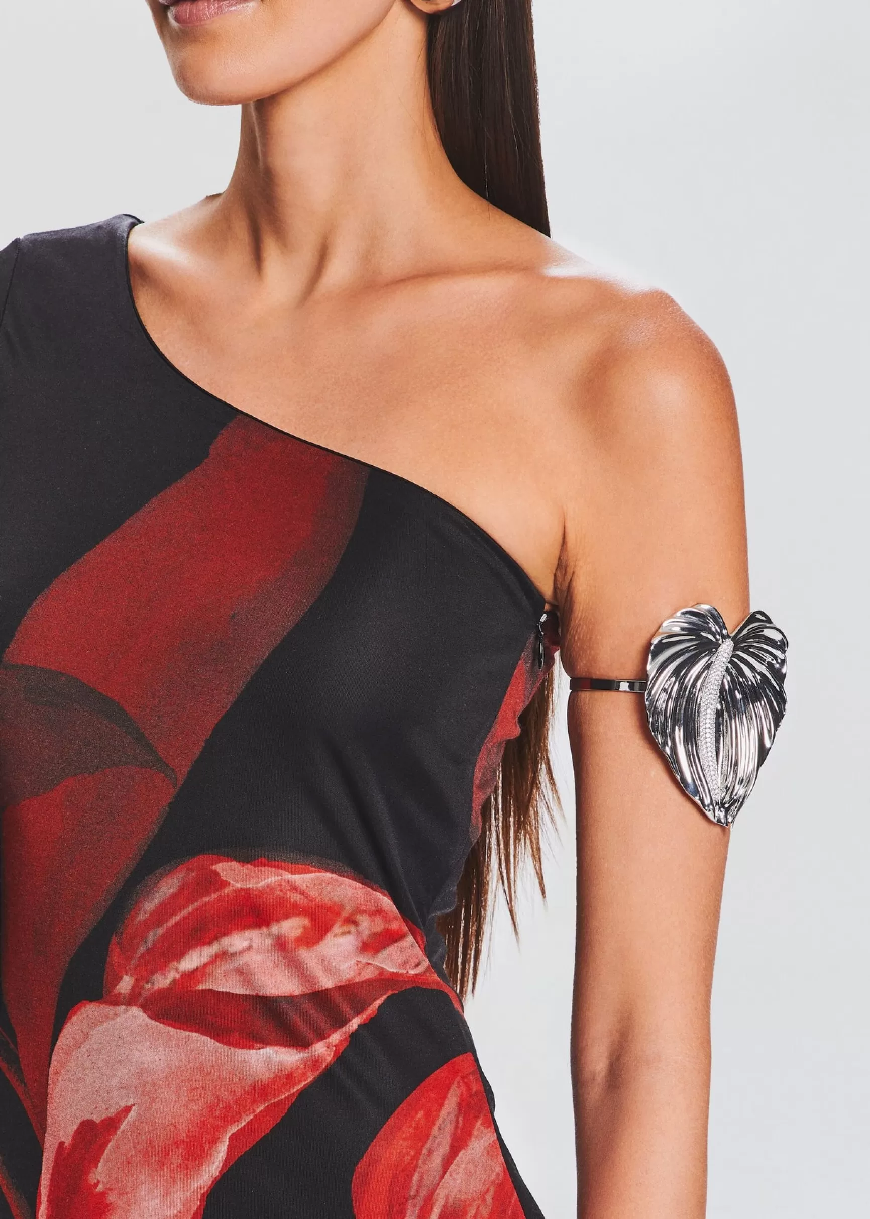 Accessories*Retrofete Anthurium Crystal Arm Band Silver