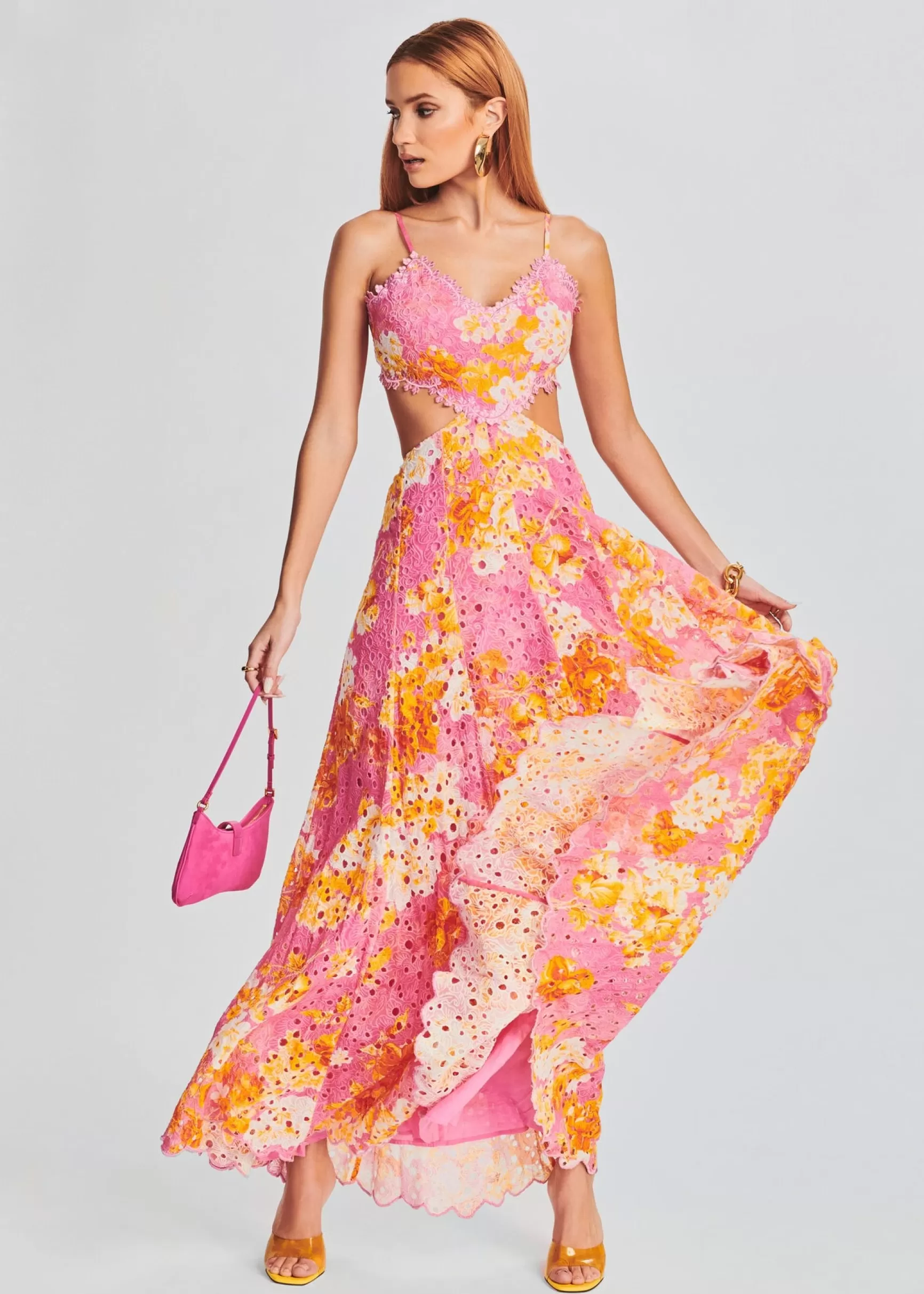 Bridal Party*Retrofete Auril Long Dress Pink