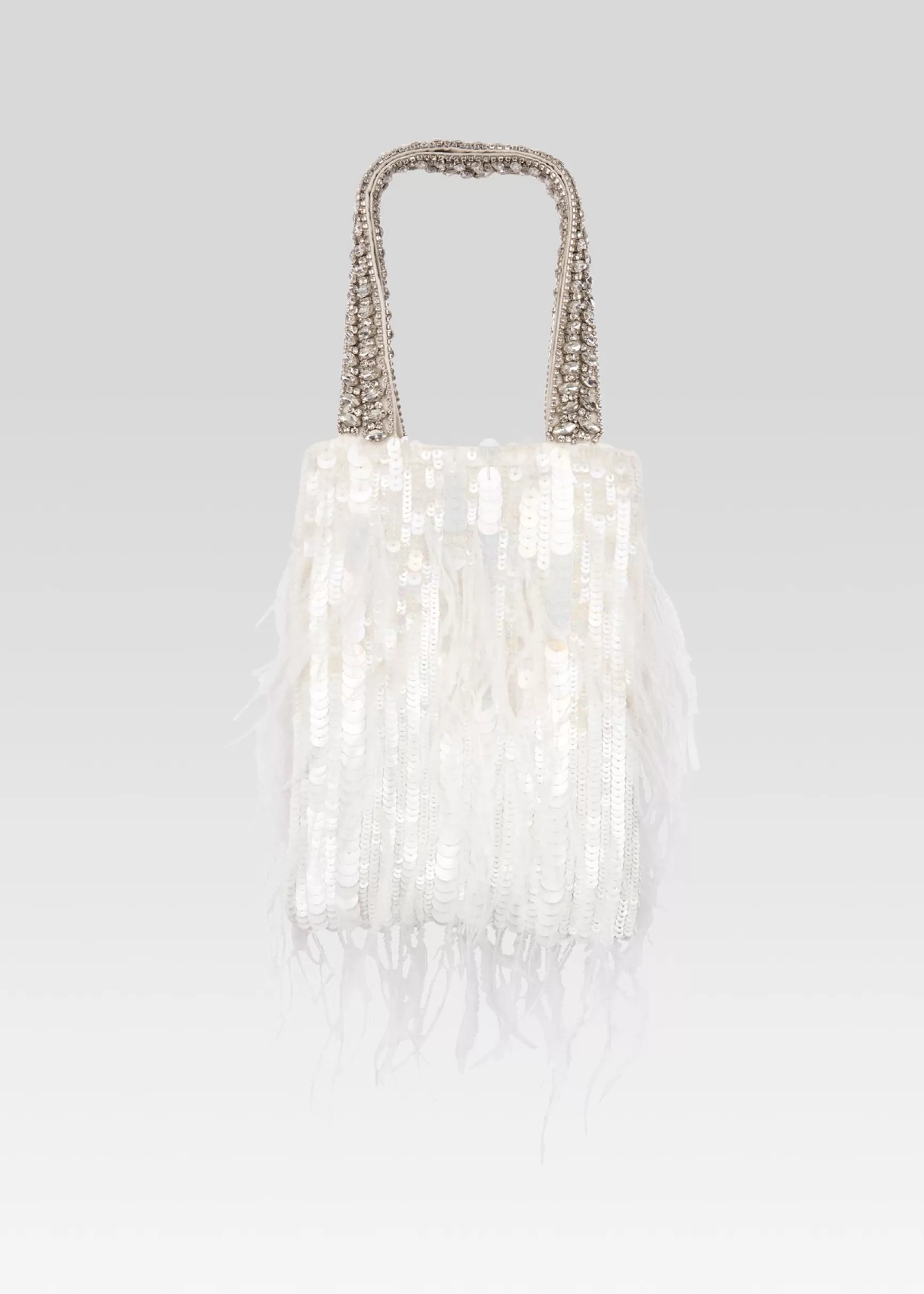 Handbags*Retrofete Avery Sequin Feather Bag White Feather