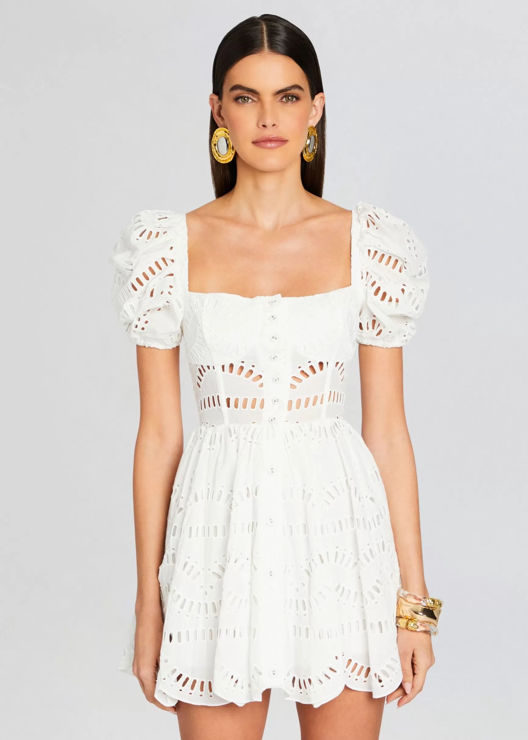 Trending*Retrofete Ayiak Short Dress White Samoa