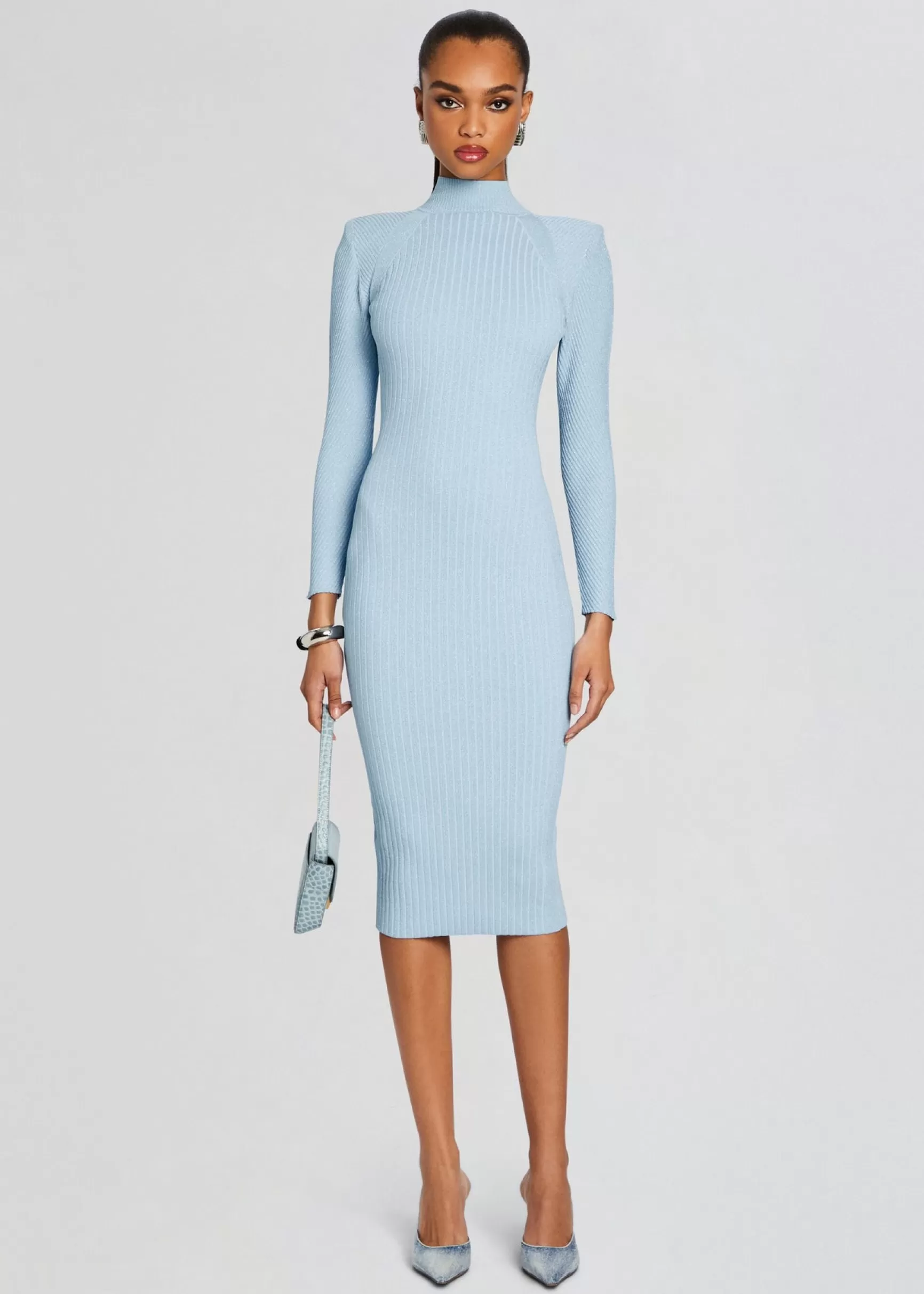 Midi*Retrofete Aylin Rib Knit Dress Powder Blue