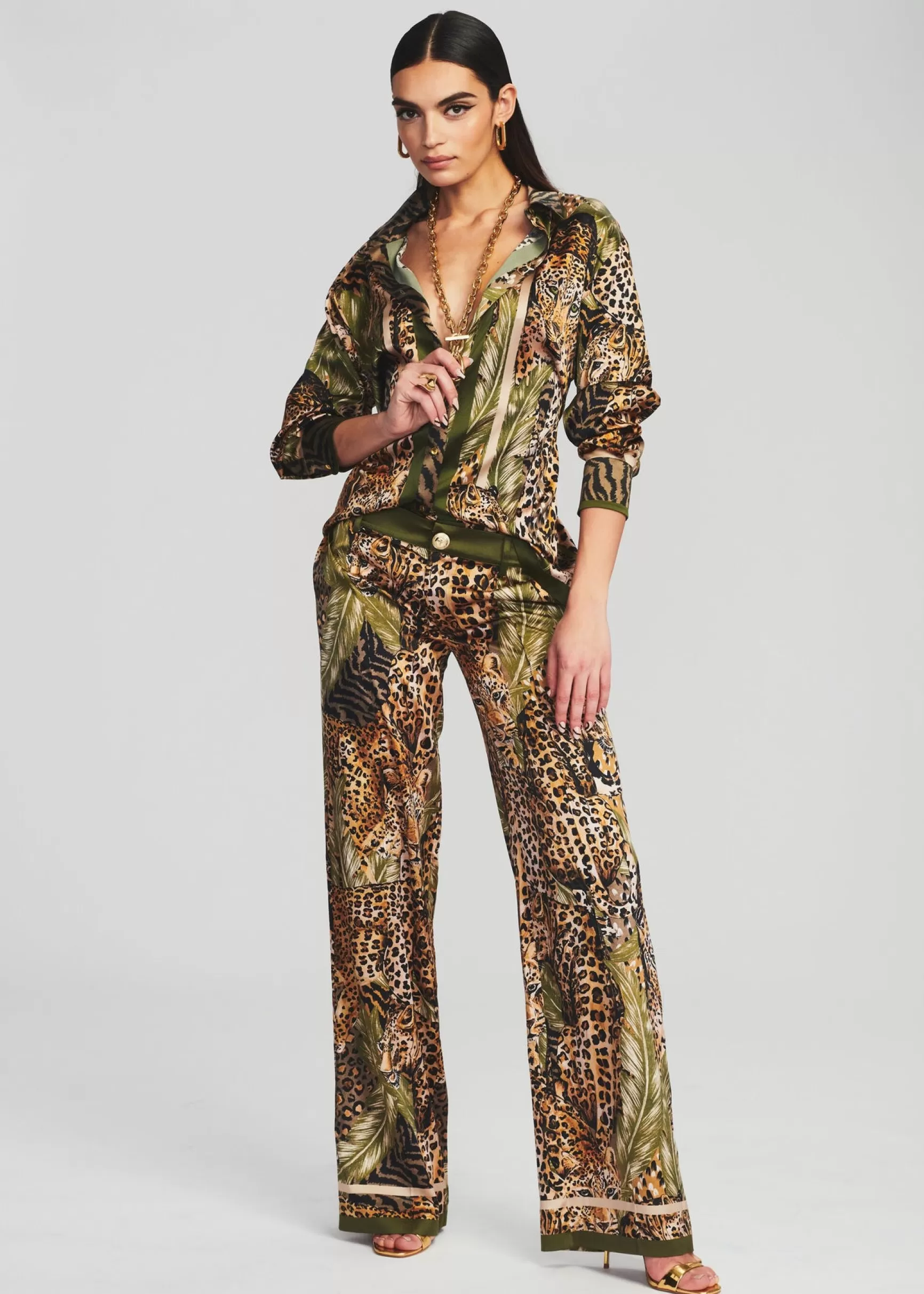 Final Sale*Retrofete Baxter Silk Pant Jungle Leopard