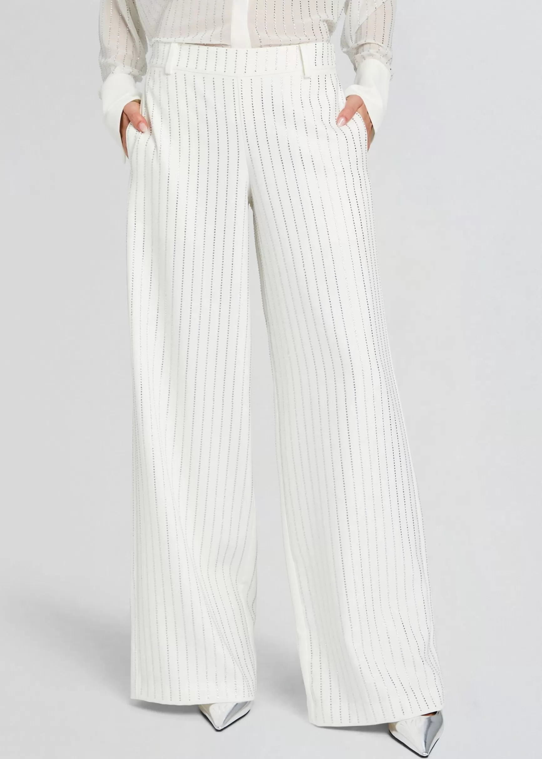 Trending*Retrofete Baylor Embellished Pant White