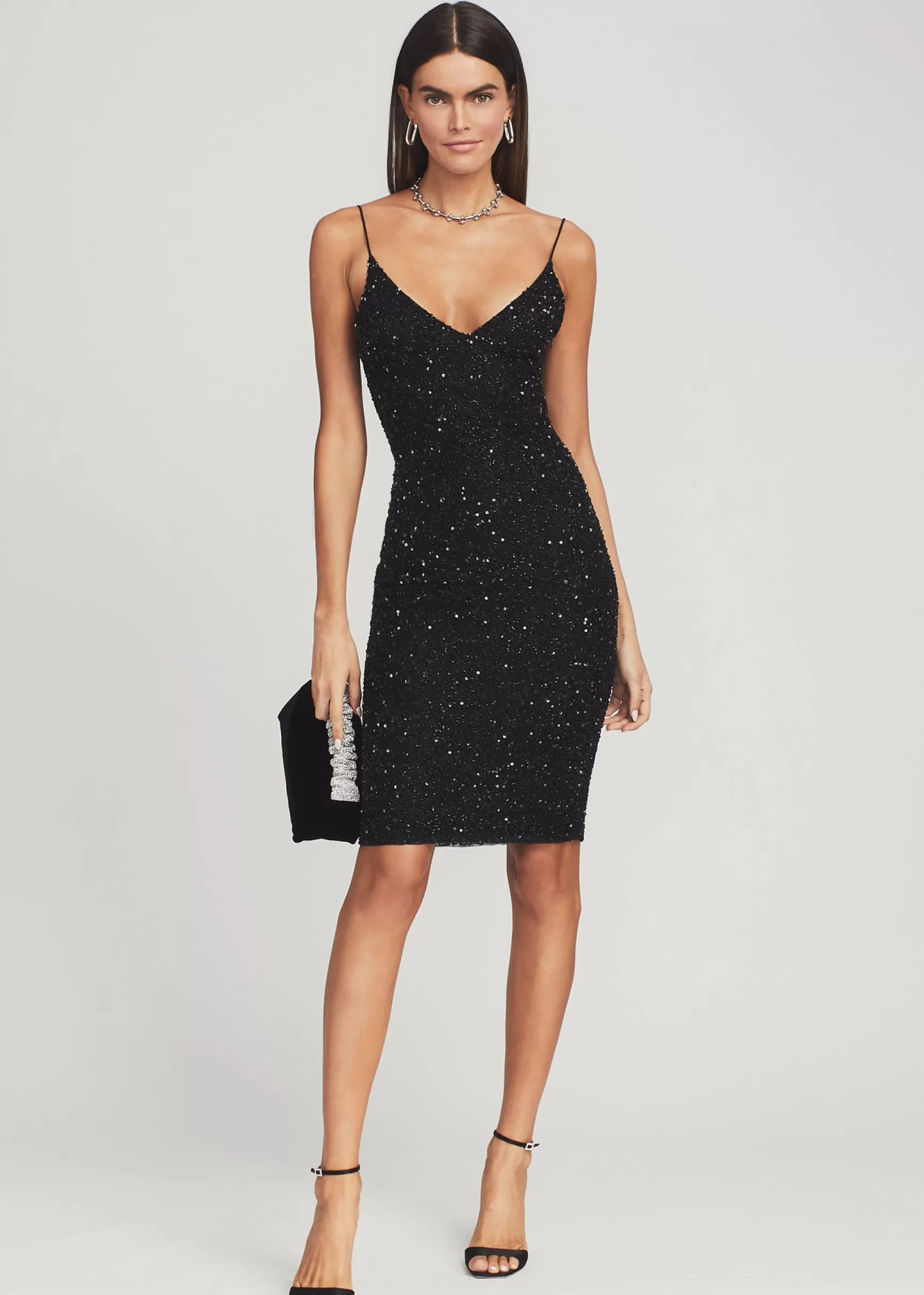 Midi*Retrofete Billie Sequin Dress Black
