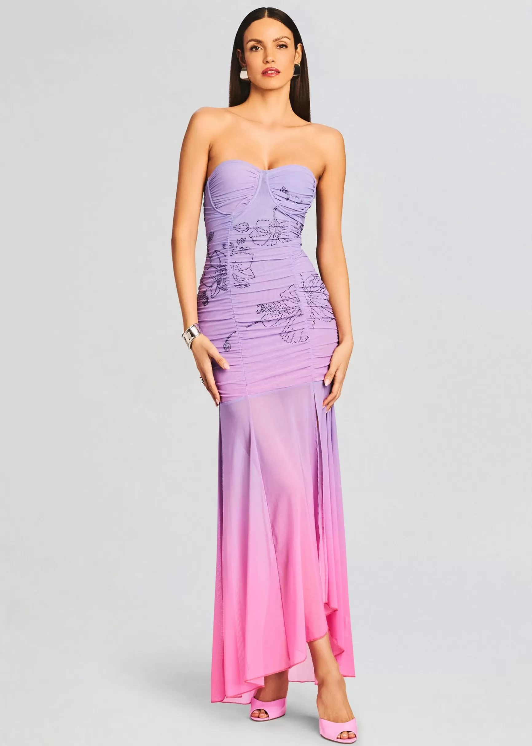 Maxi*Retrofete Blake Long Dress Pink and Purple