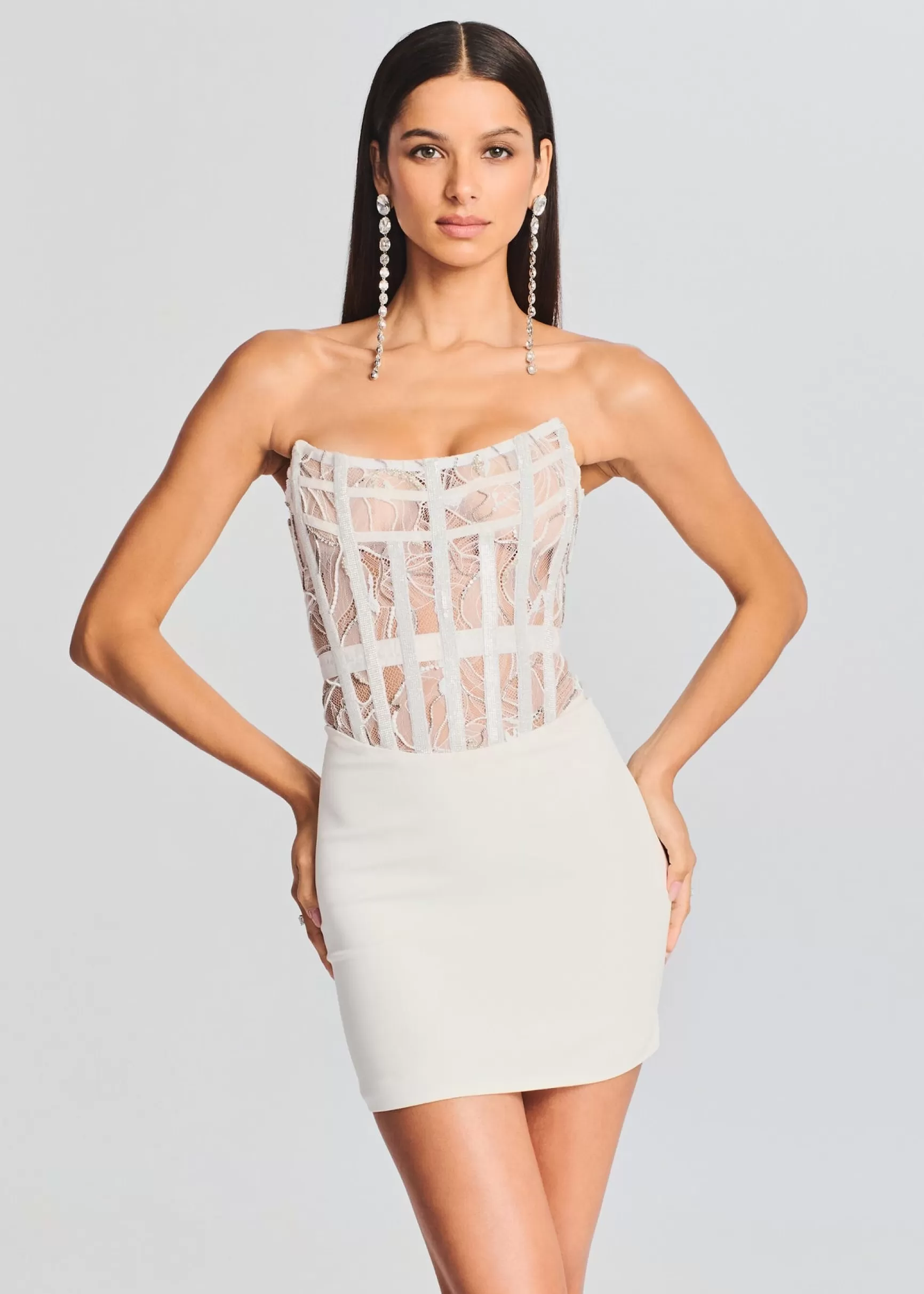 Bachelorette Party*Retrofete Blythe Embellished Dress White