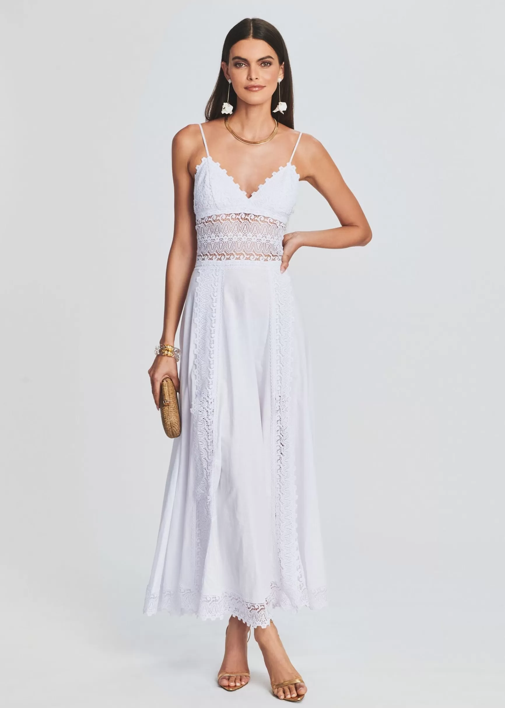 Bachelorette Party*Retrofete Brenda Long Dress White