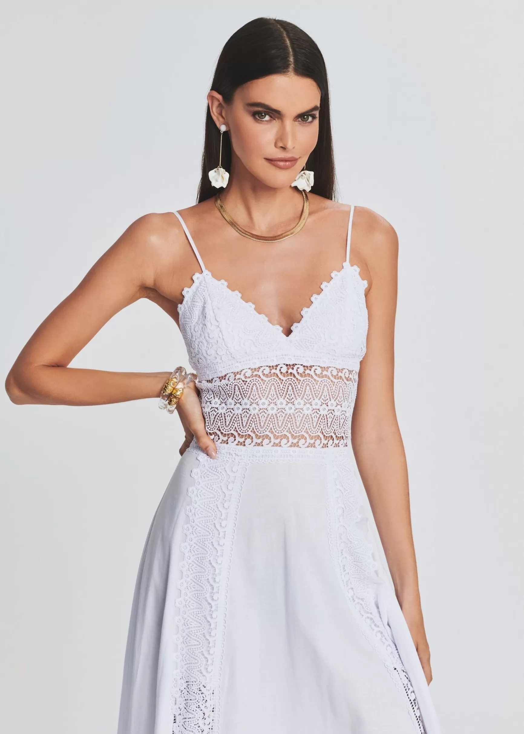 Bachelorette Party*Retrofete Brenda Long Dress White