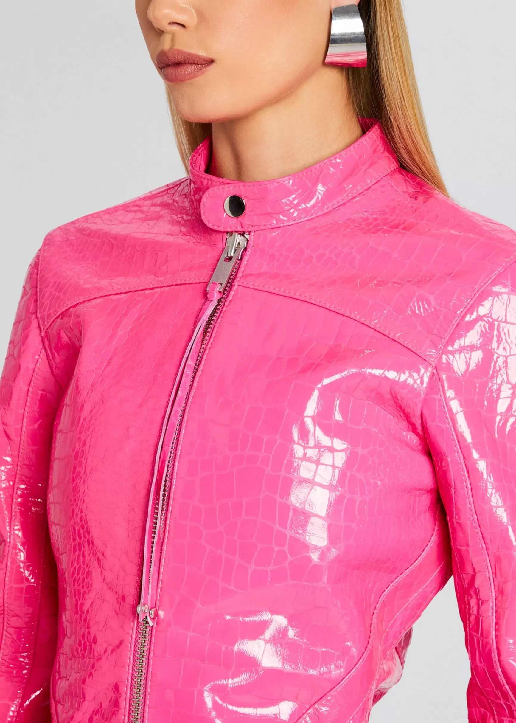 Trending*Retrofete Brynn Leather Jacket Paradise Pink