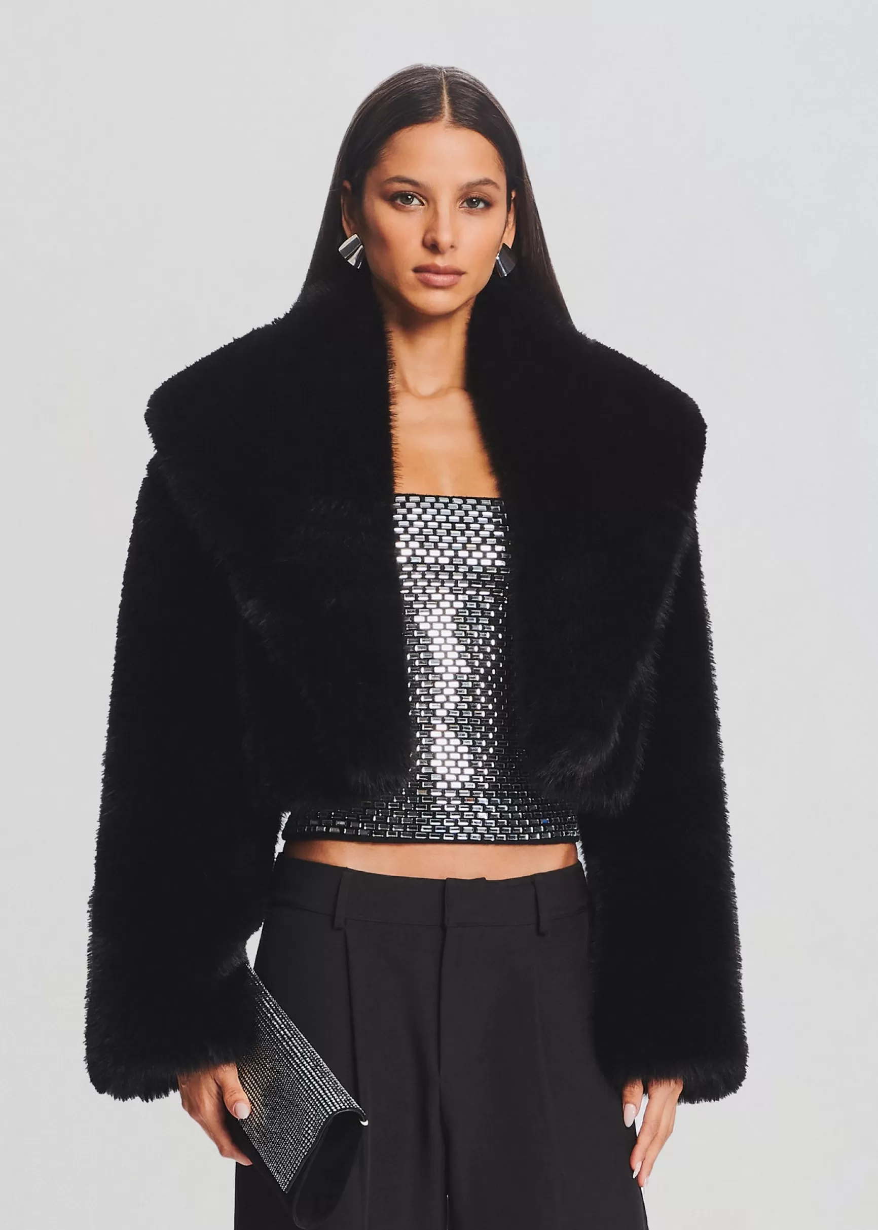 Best Sellers*Retrofete Cadence Faux Fur Coat Black