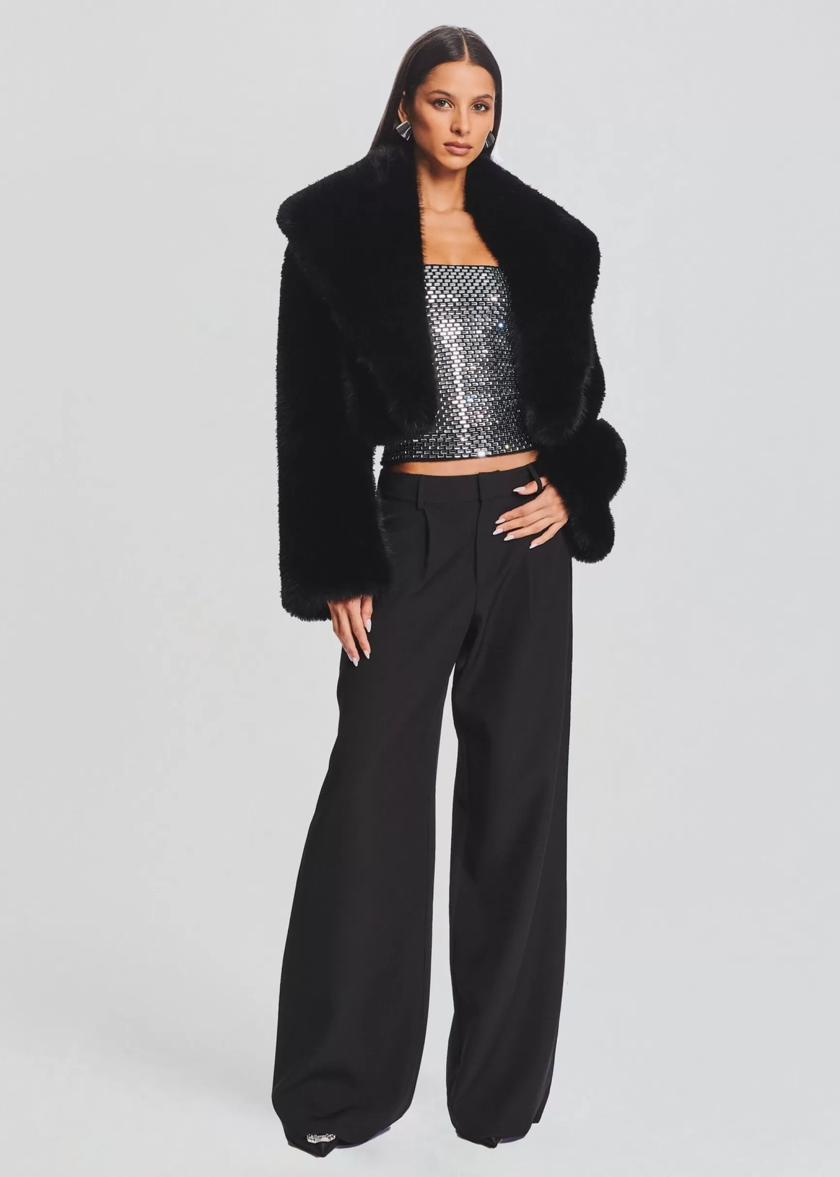 Best Sellers*Retrofete Cadence Faux Fur Coat Black