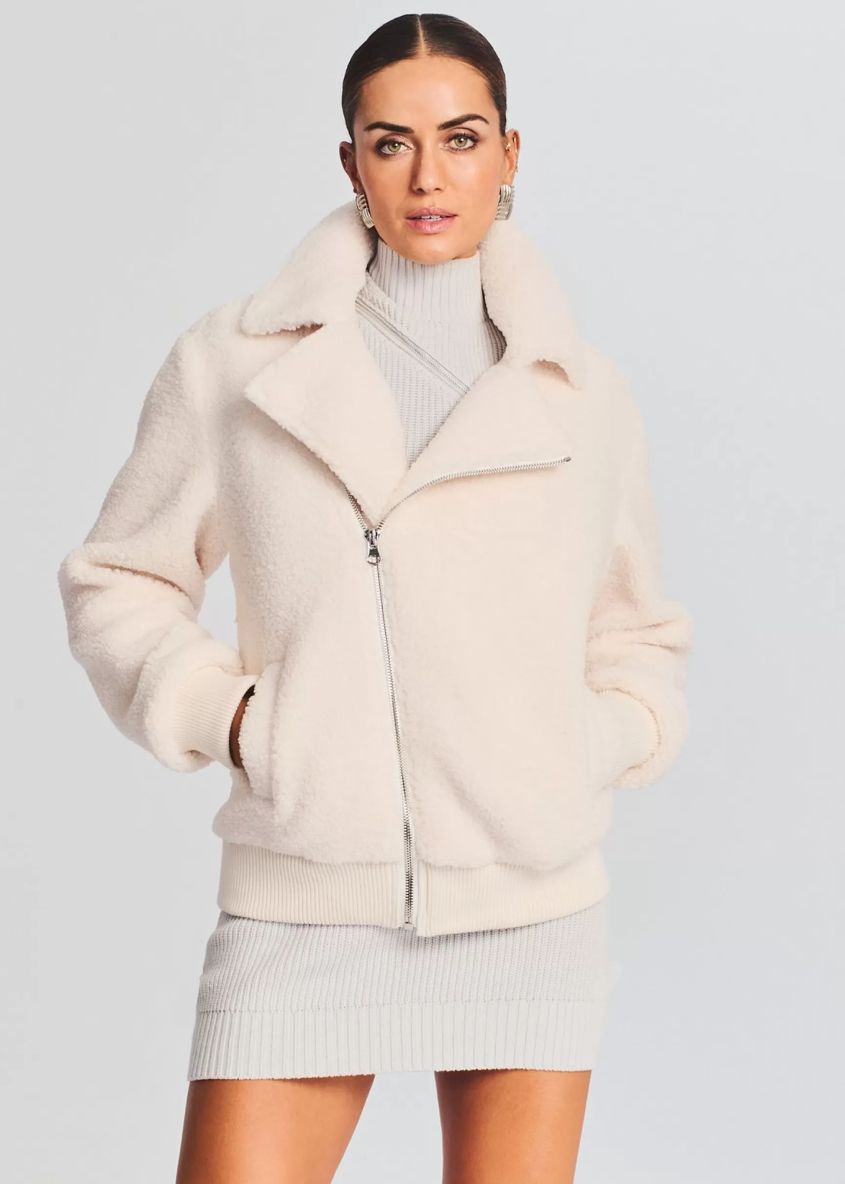 Neutral Moments*Retrofete Caleb Teddy Jacket Cream