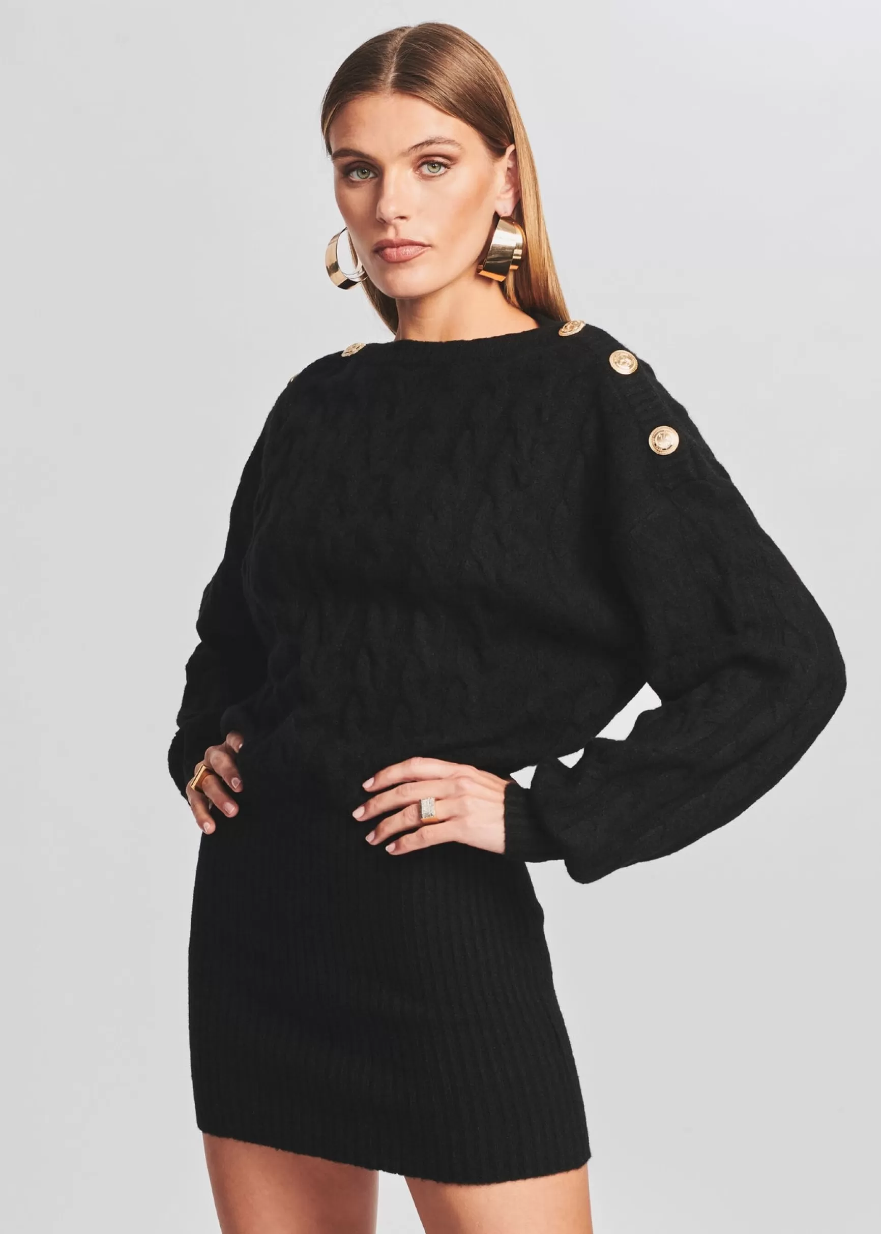 RETROFÊTE*Retrofete Cara Sweater Dress Black