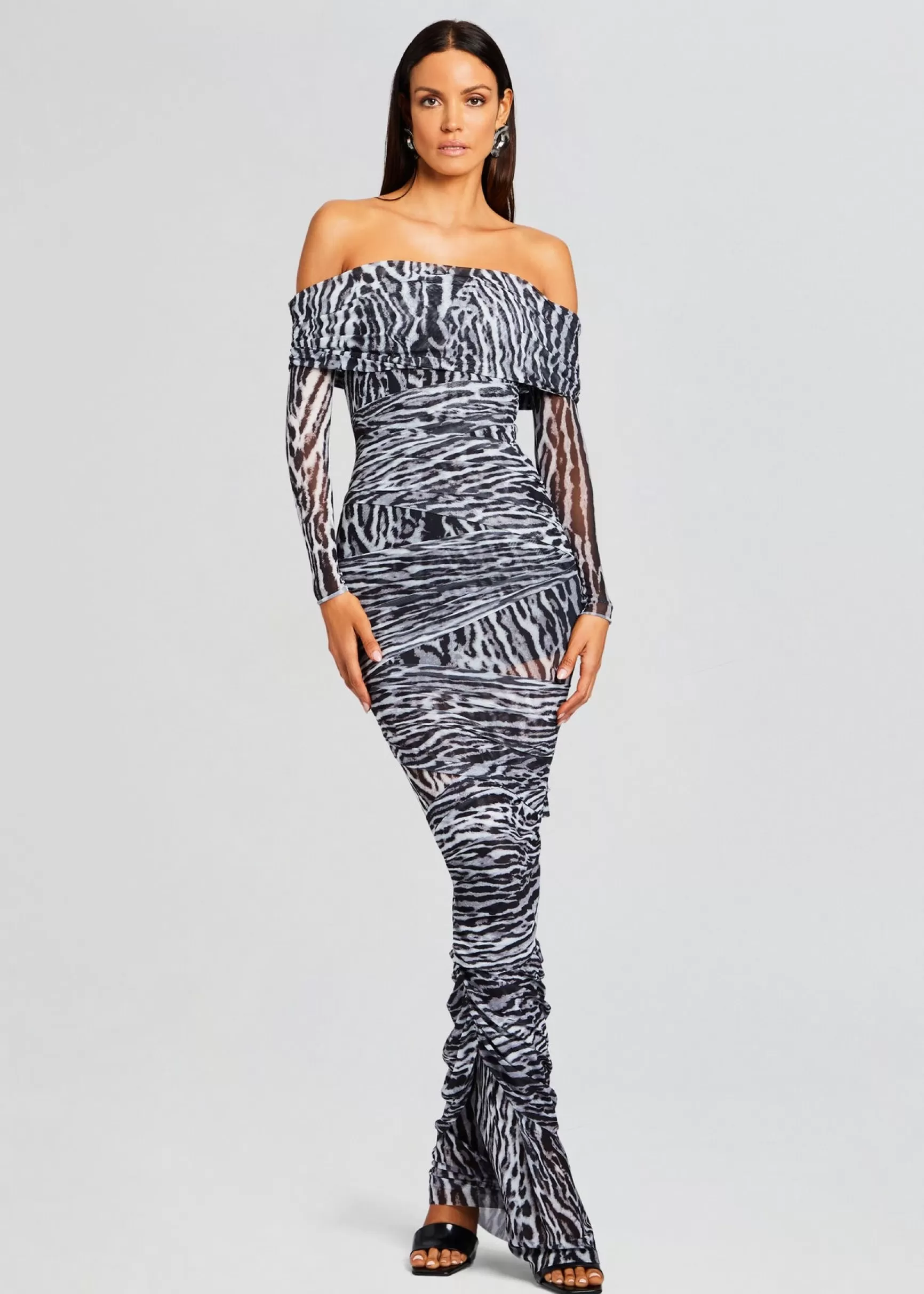 Maxi*Retrofete Chanda Gown Grey Ocelot