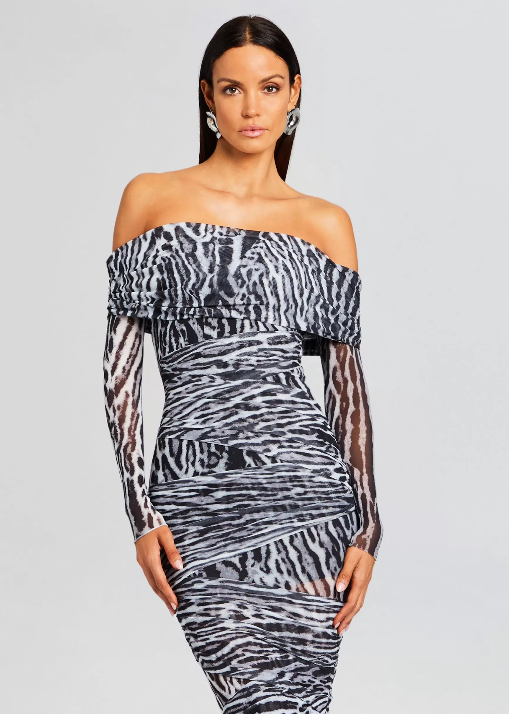 Maxi*Retrofete Chanda Gown Grey Ocelot