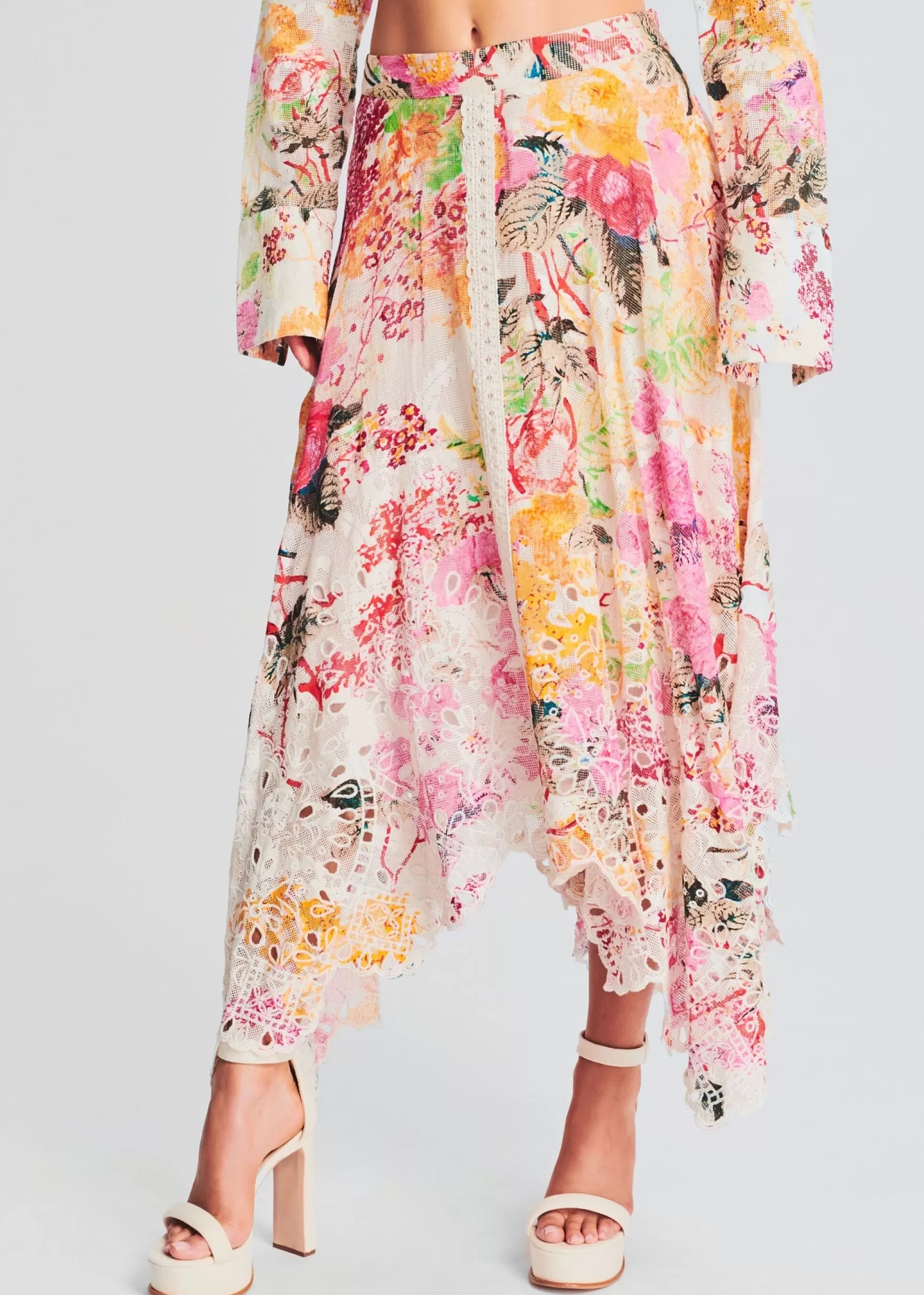 Honeymoon Looks*Retrofete Charu Long Skirt MULTICOLOR
