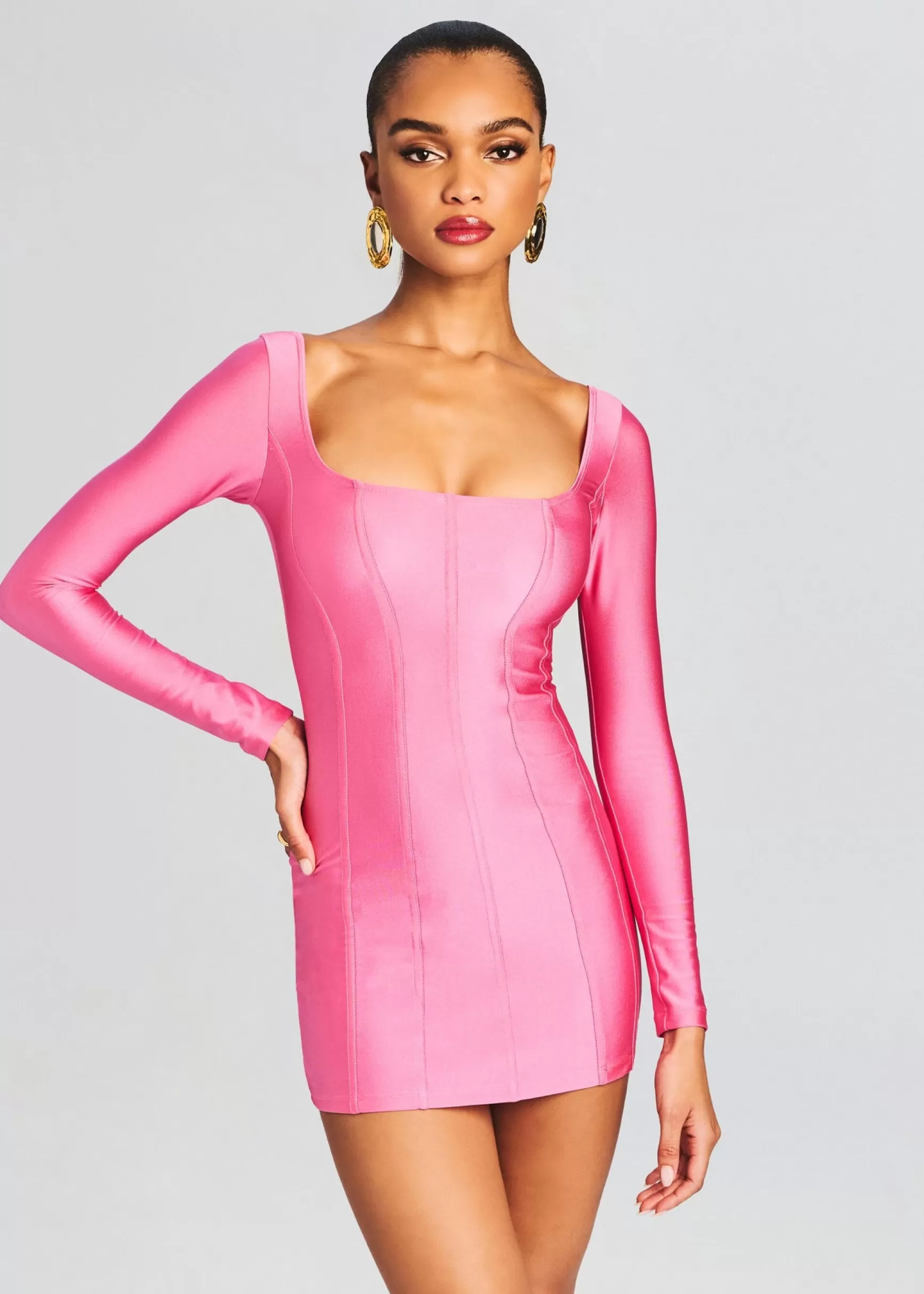 Mini*Retrofete Chiara Lycra Mini Dress Rose Blossom