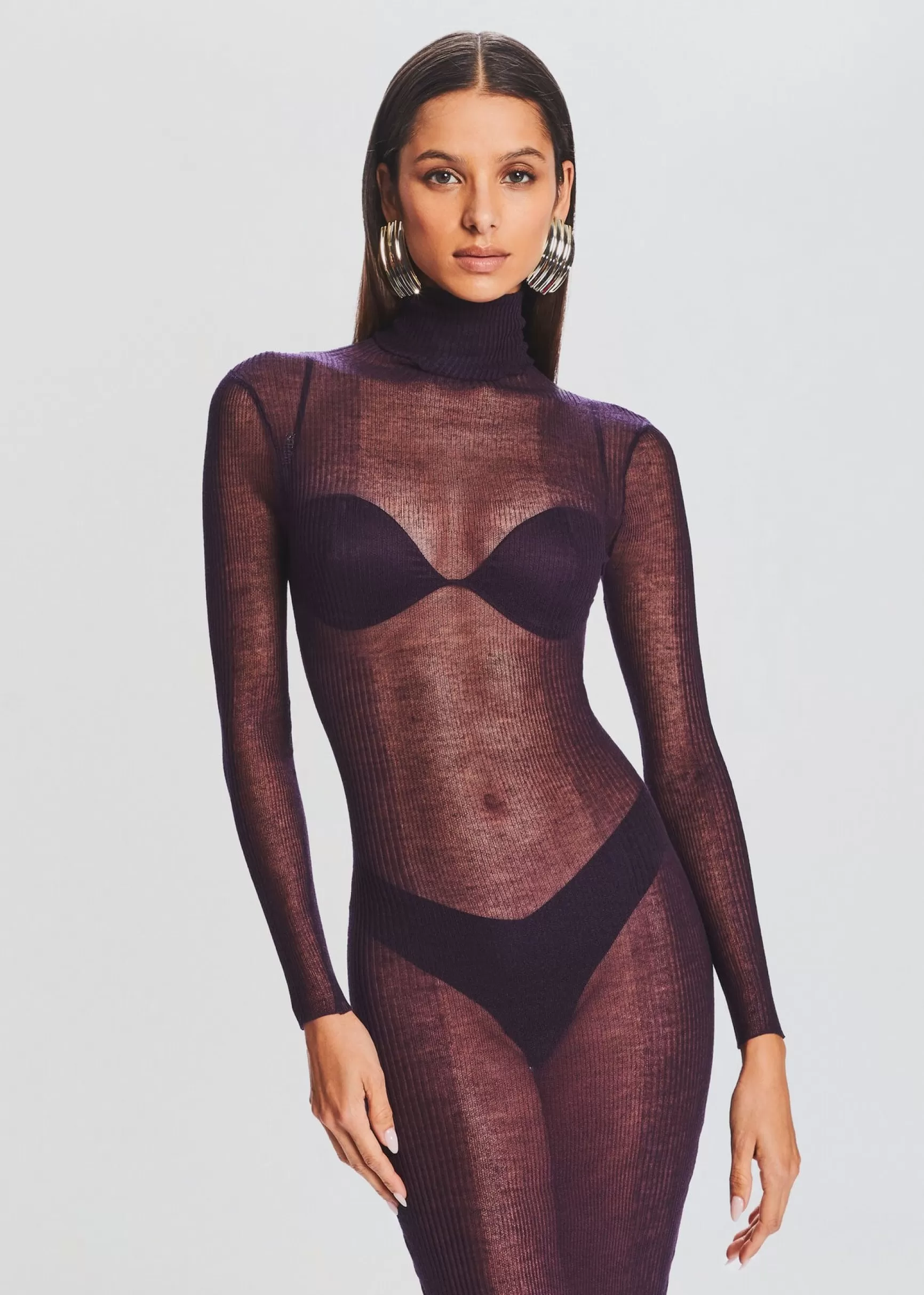 Sheer Bliss*Retrofete Christine Dress Eggplant