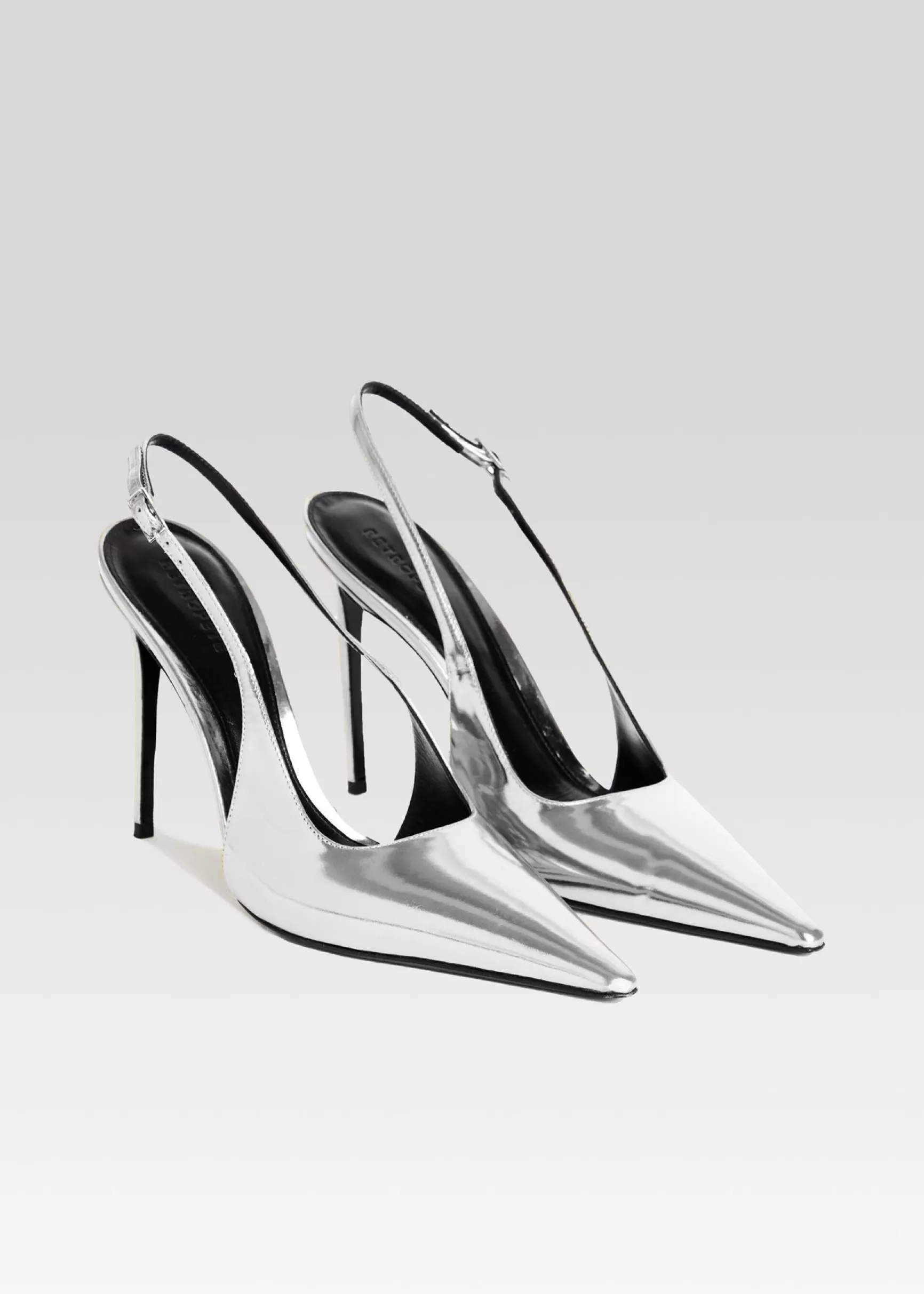 Night Out*Retrofete Cindy Slingback Heel Silver
