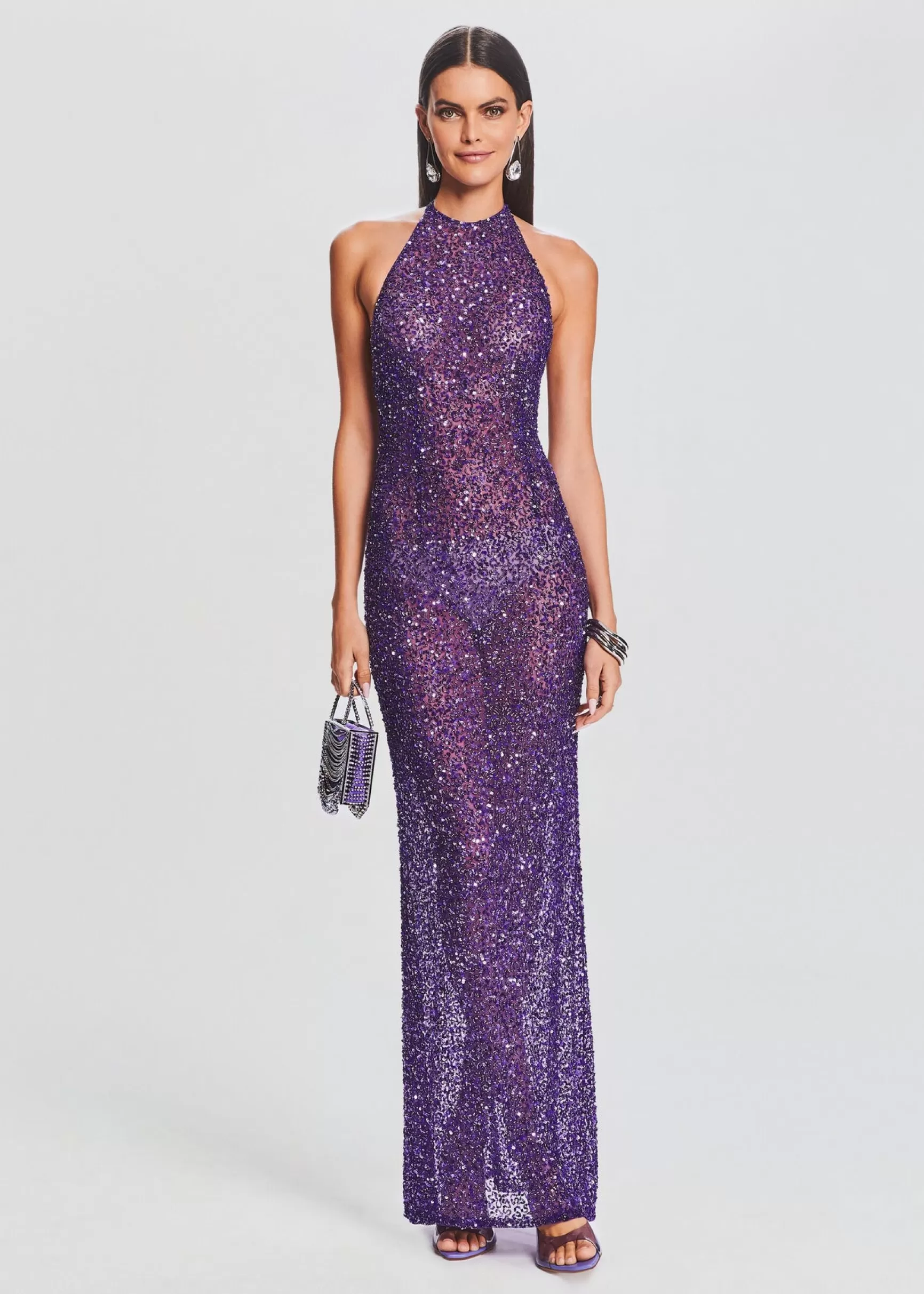 Maxi*Retrofete Clarisse Sequin Dress Amethyst