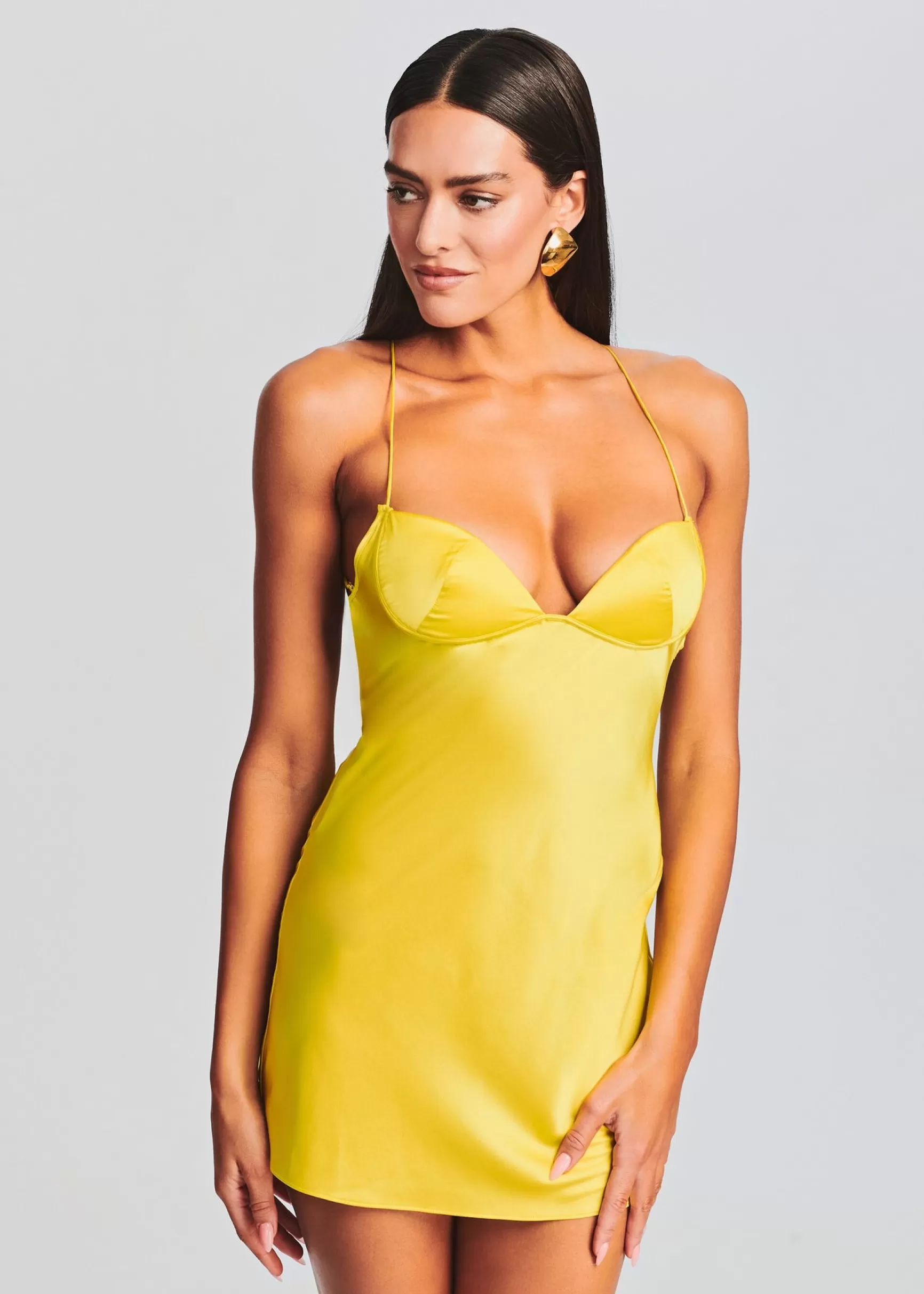 Mini*Retrofete Clever Silk Mini Dress Citric