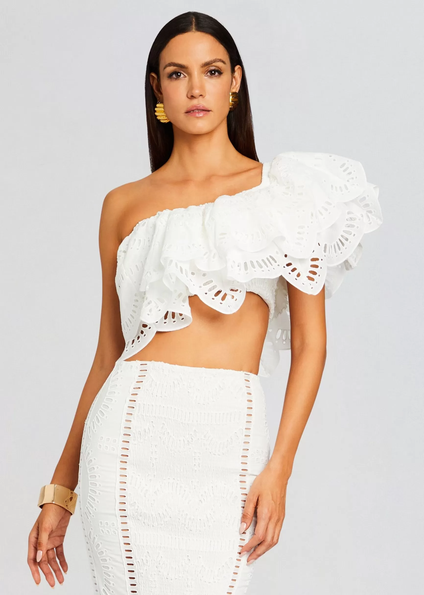 Honeymoon Looks*Retrofete Collyk Top White Samoa
