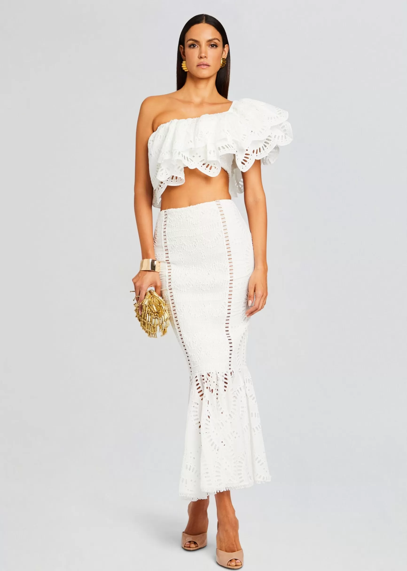 Honeymoon Looks*Retrofete Collyk Top White Samoa