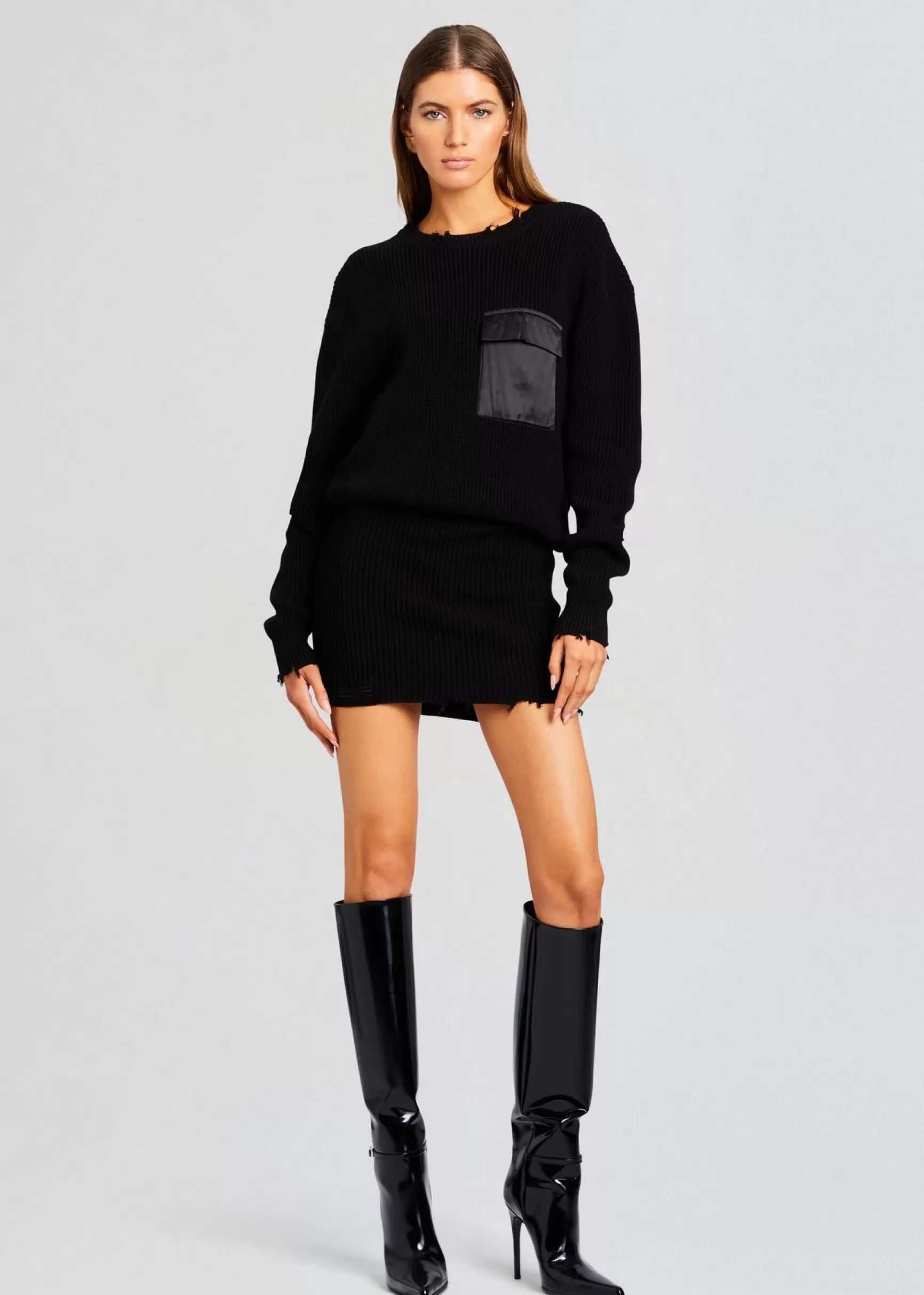 Spring Knits*Retrofete Daniella Sweater Dress Black