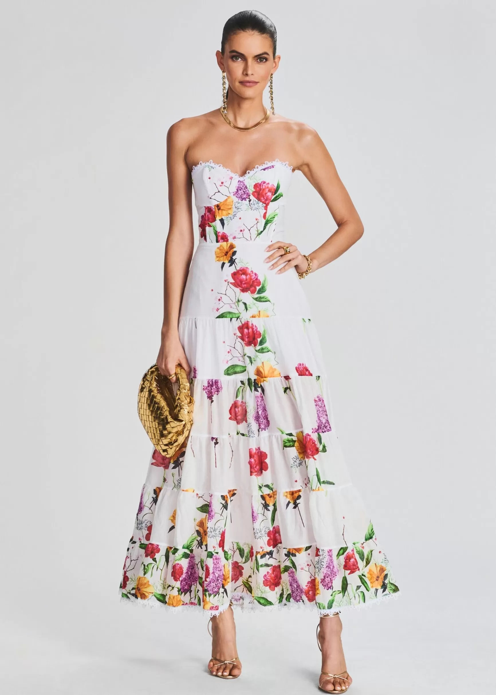 Honeymoon Looks*Retrofete Danny Long Dress White Bonita