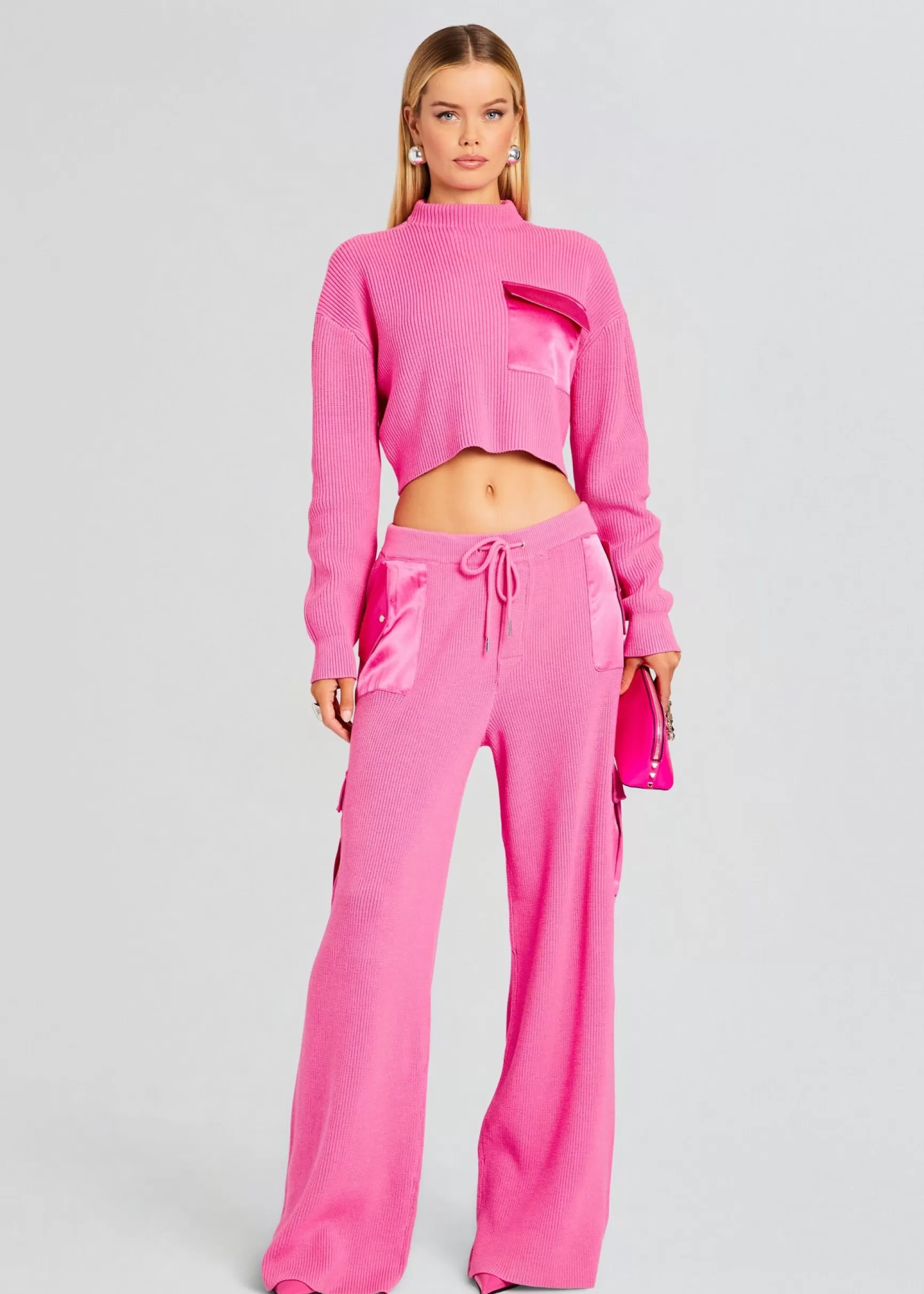 Spring Knits*Retrofete Daph Knit Cargo Pant Malibu Pink