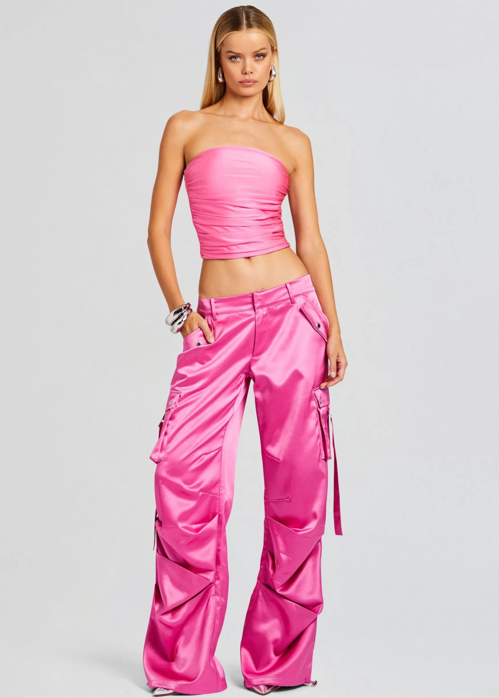 Night Out*Retrofete Debbi Strapless Top Malibu Pink