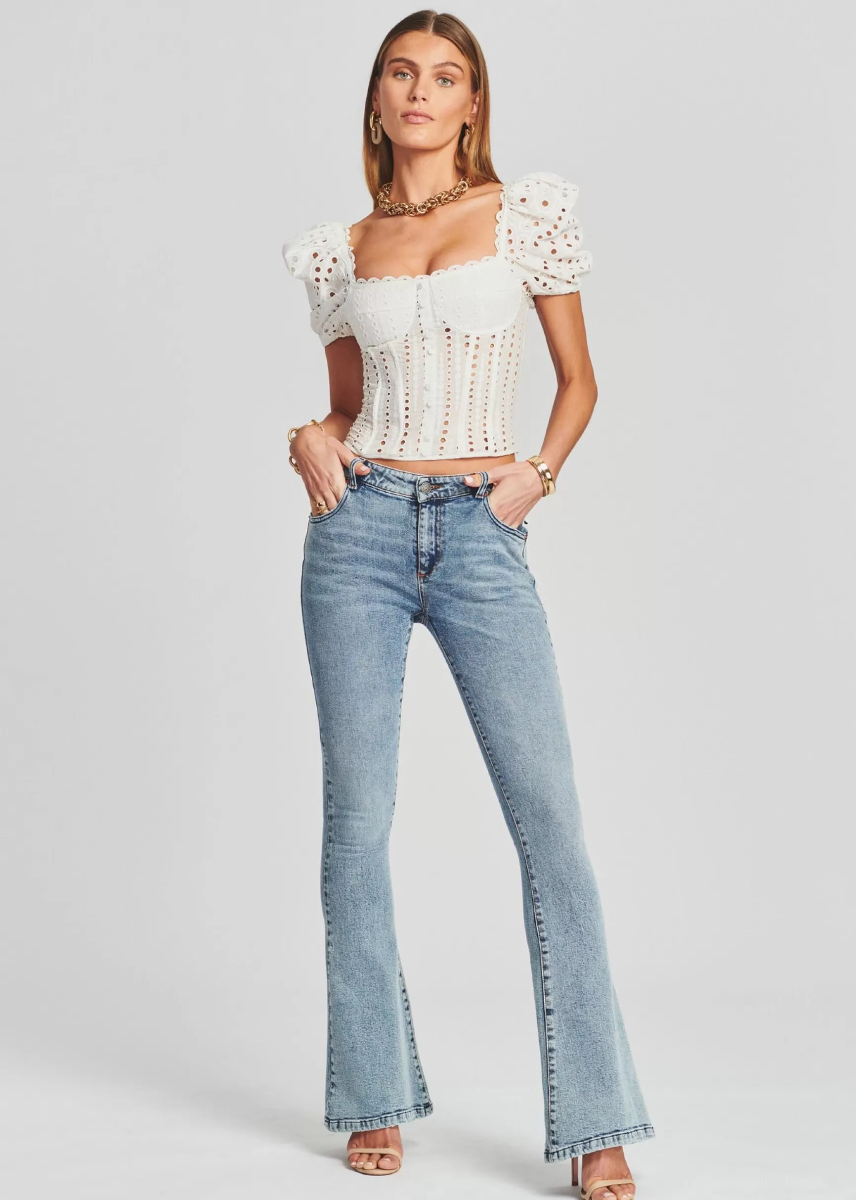 Bottoms*Retrofete Demi Mid Rise Jean Sorrento