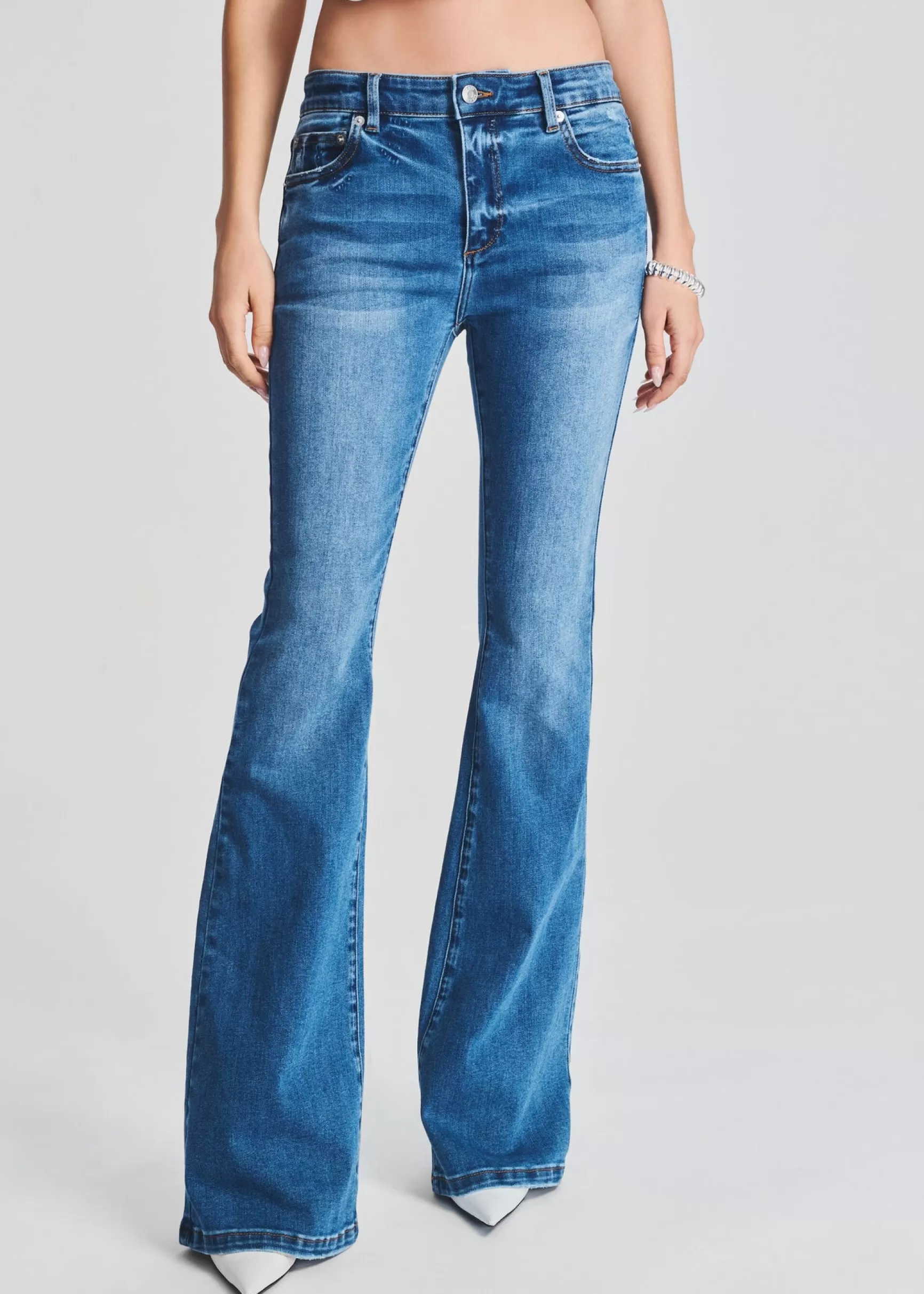 Bottoms*Retrofete Demi Mid Rise Jean Bayside