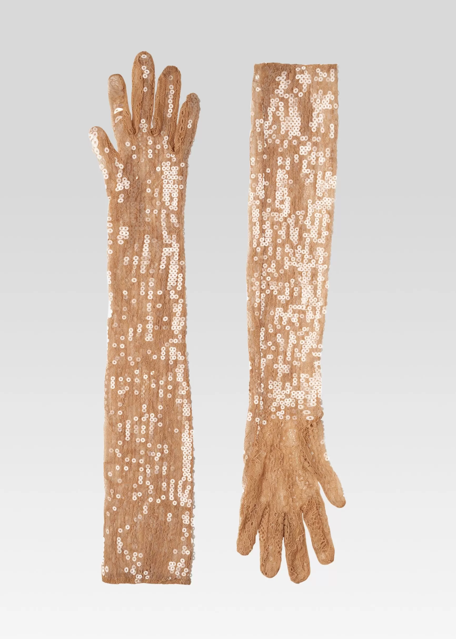 Accessories*Retrofete Diem Sequin Gloves Tannin