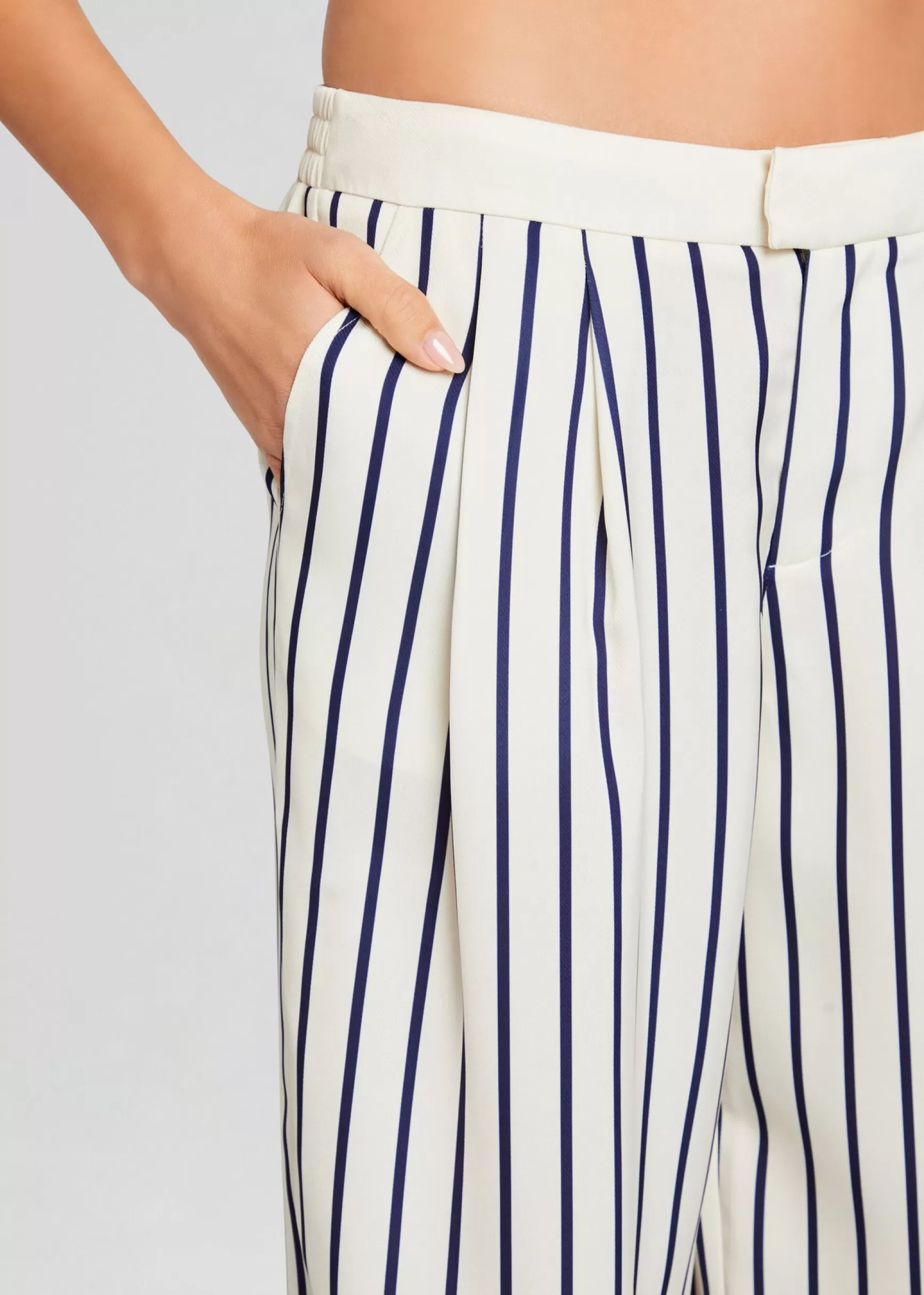 Trending*Retrofete Dixon Pant Navy/ Ivory Stripe