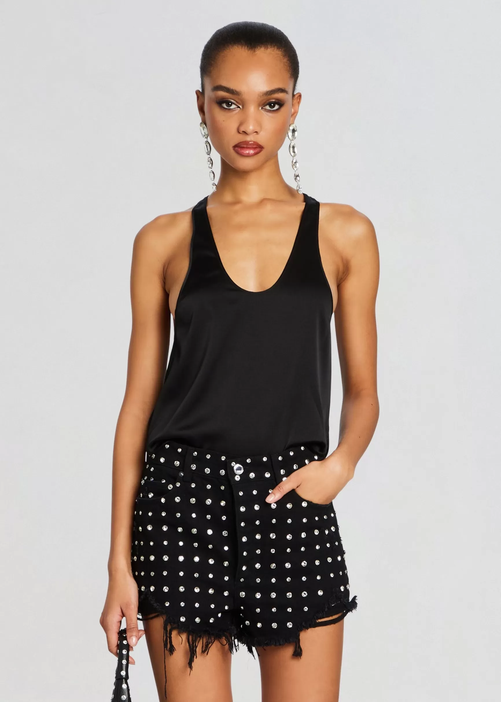 RETROFÊTE*Retrofete Dori Silk Top Black