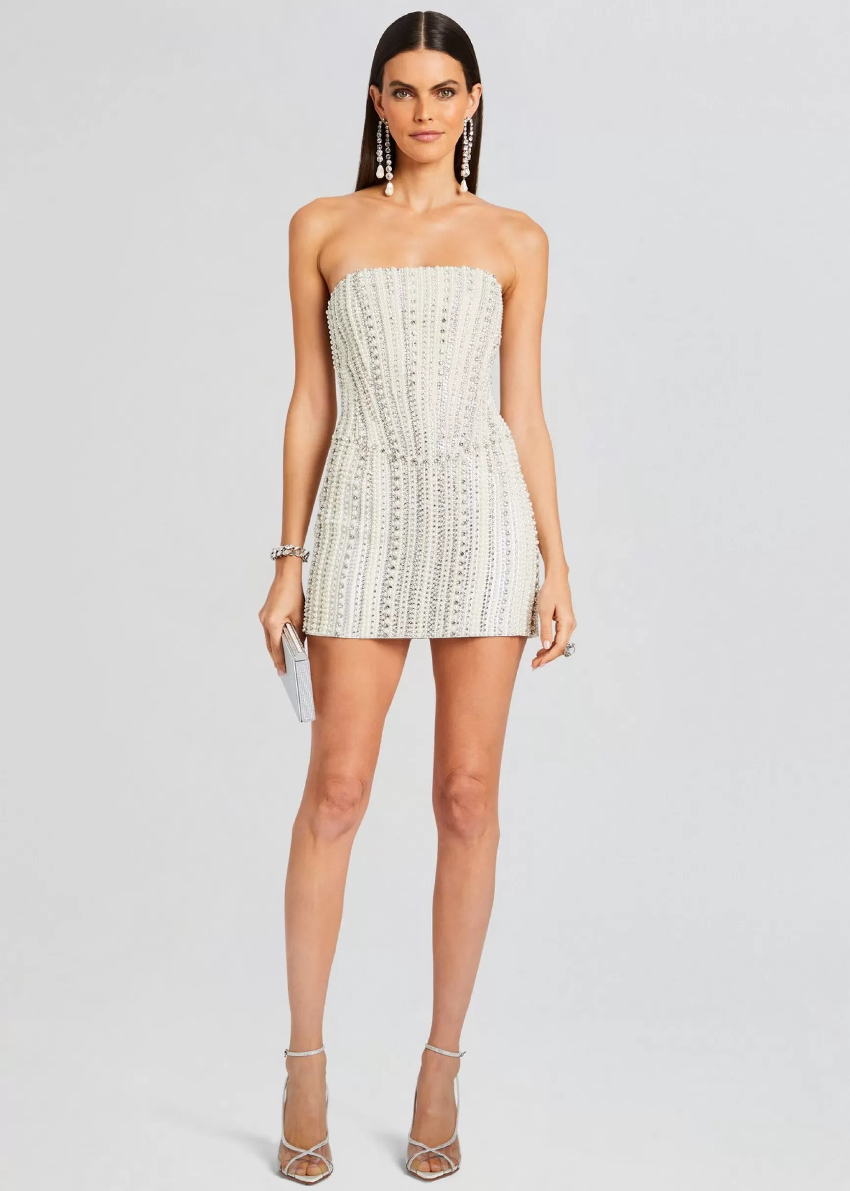 Bachelorette Party*Retrofete Esmeray Embellished Dress White