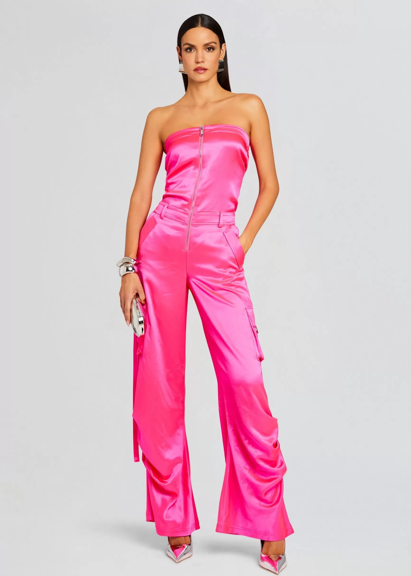 RETROFÊTE*Retrofete Estrella Cargo Jumpsuit Paradise Pink