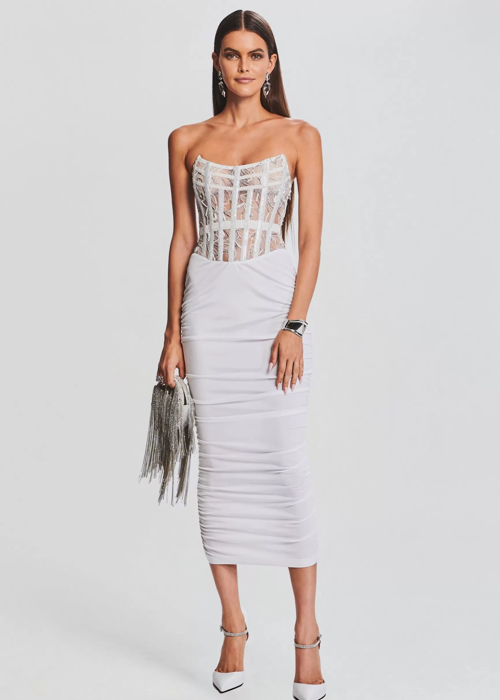 The Destination Bride*Retrofete Fae Embellished Dress White